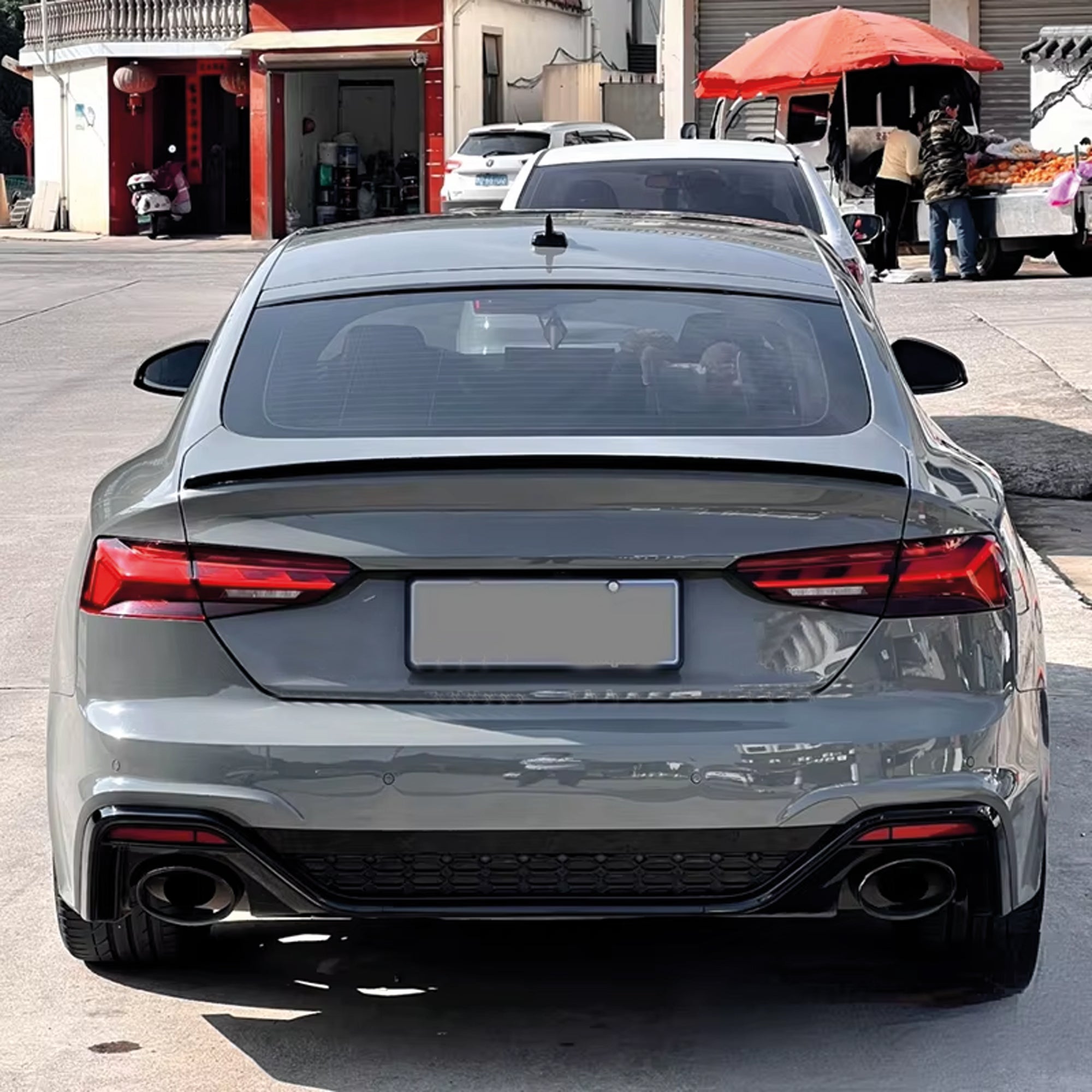 Rear Spoiler For Audi A5 B9 2017-2021 Coupe-Sedan Piano Black ABS Plastic