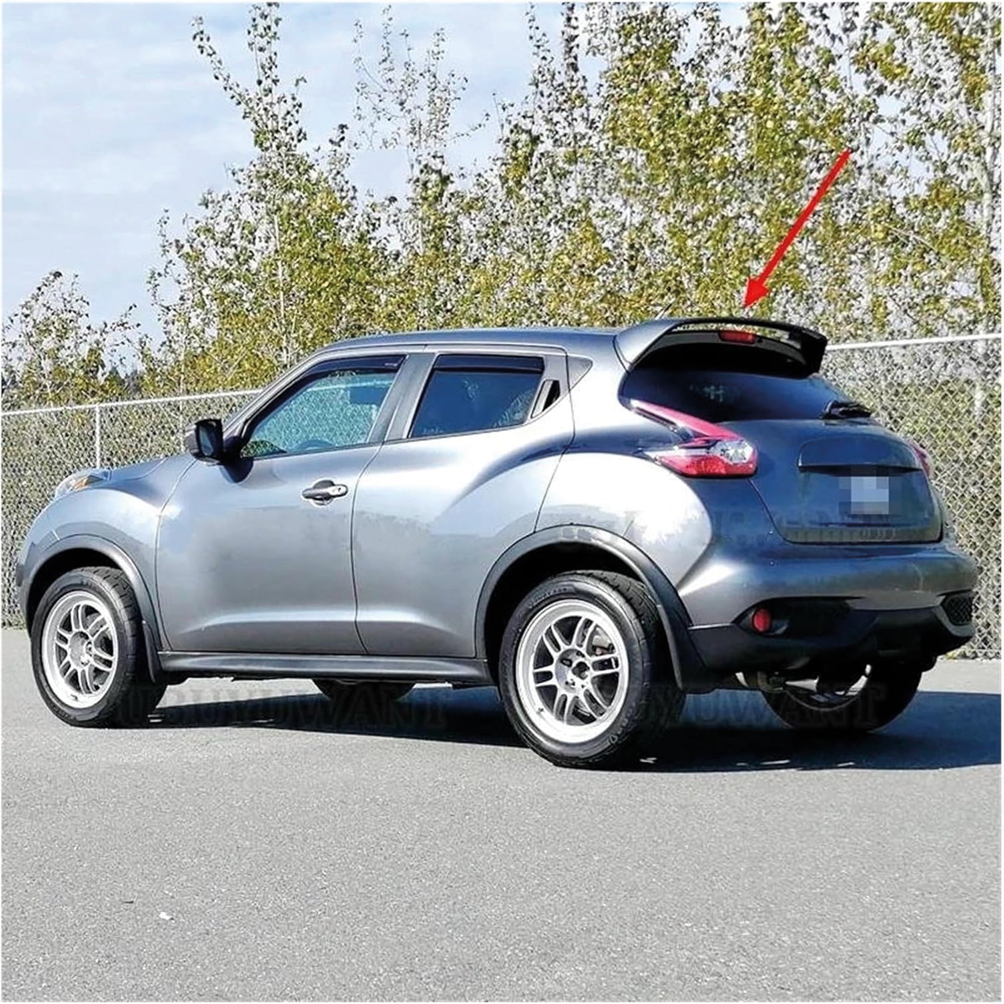 Rear Roof Spoiler For Nissan Juke 10-19 Spoiler Piano Black ABS Plastic