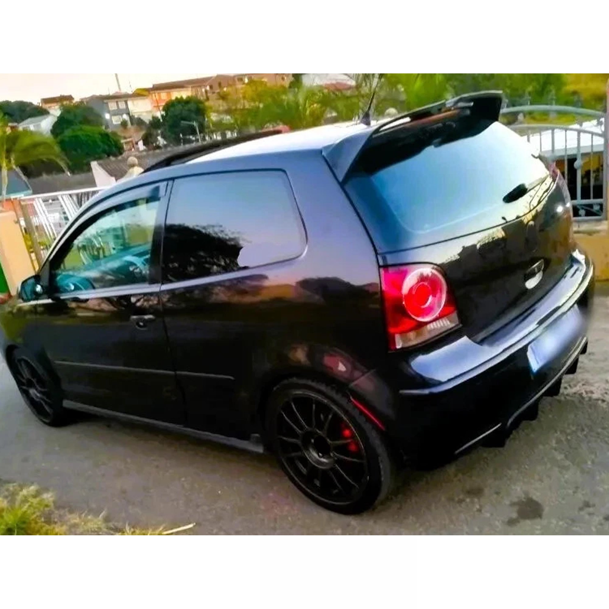 Rear Roof Spoiler For VW Volkswagen Polo 9N 2003-2008 Oettinger Style Spoiler Piano Black ABS Plastic