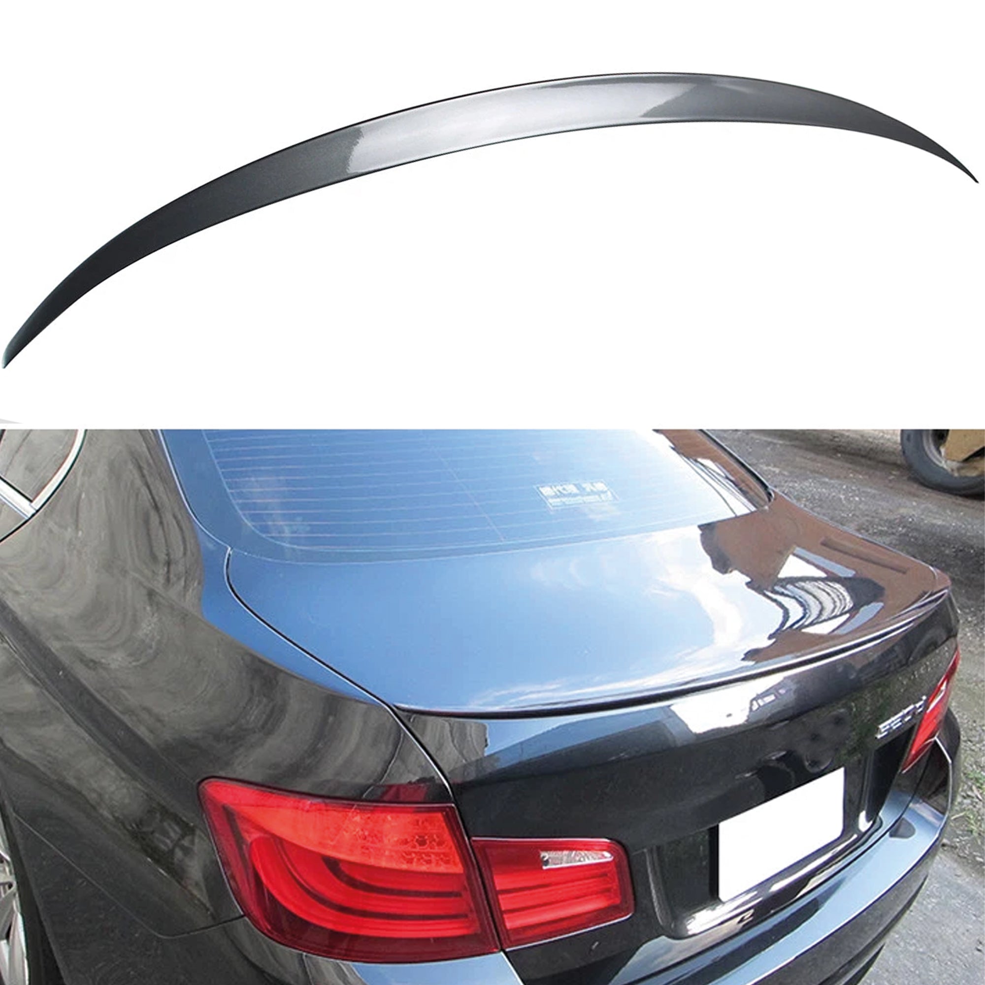 Rear Spoiler For BMW 5 Series F10 2010-2016 M5 Style Piano Black ABS Plastic