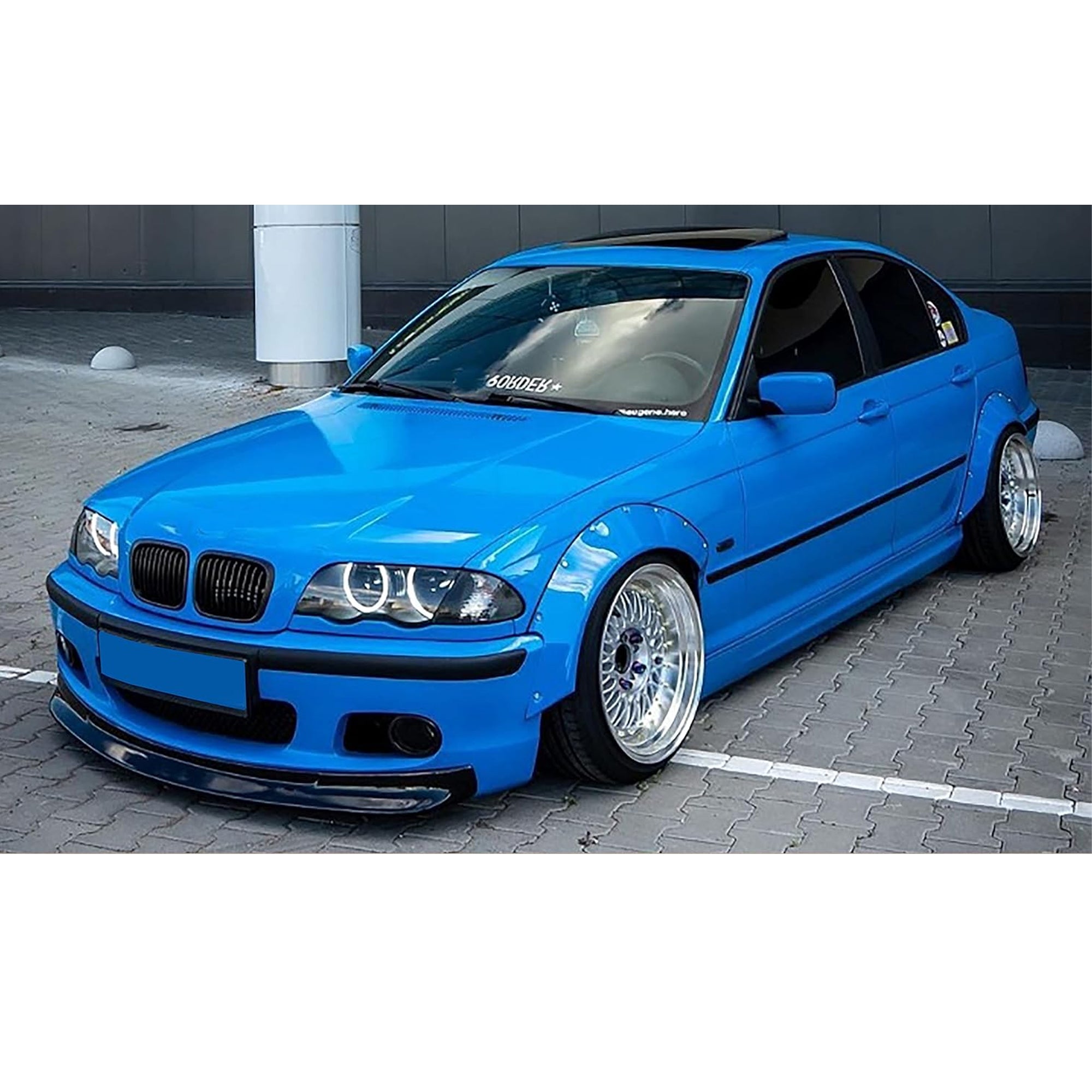 Front Bumper Lip Splitter for BMW 3 Series E46 Coupe M Sport M3 Kit CSL Style 1997-2006, ABS Plastic Piano Black Vacuum Car Tuning Body Part Body Kit