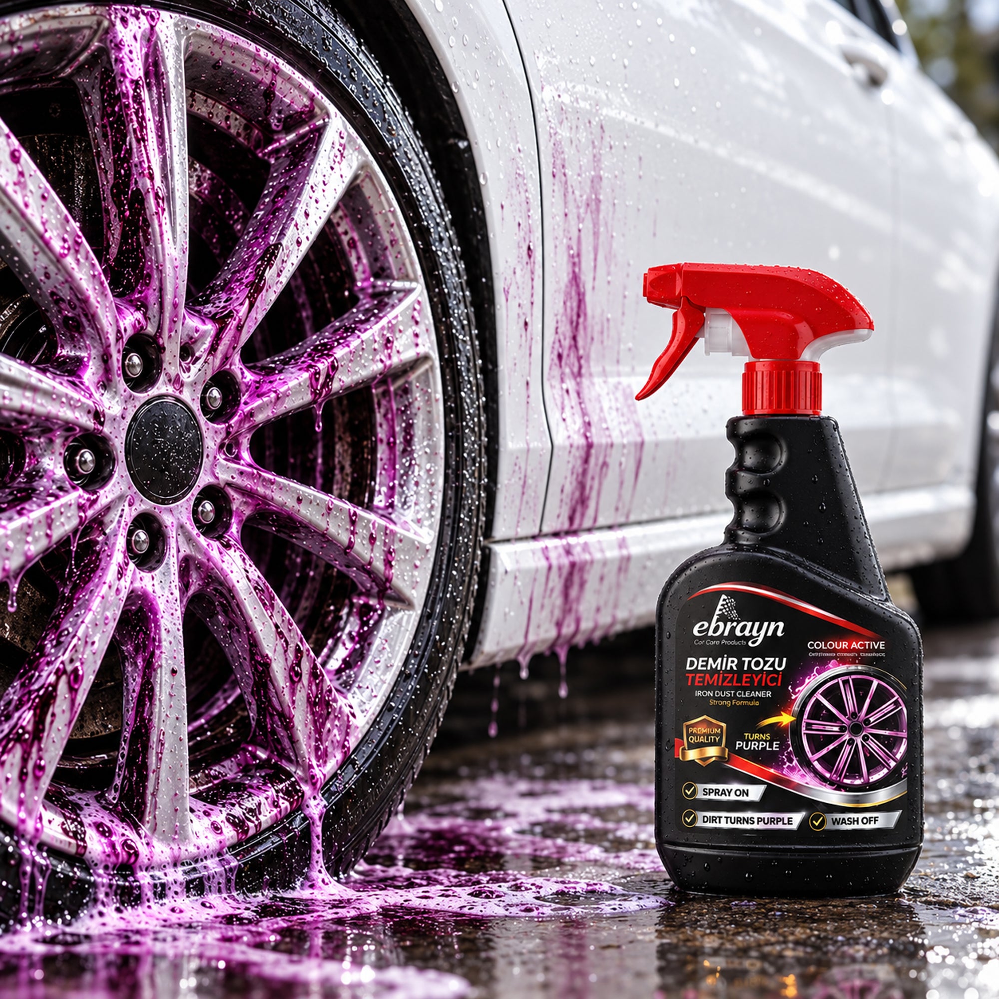 Iron Dust Remover 500 ML – Color Active Wheel & Body Cleaner, Brake Dust Tar and Fallout Remover Spray