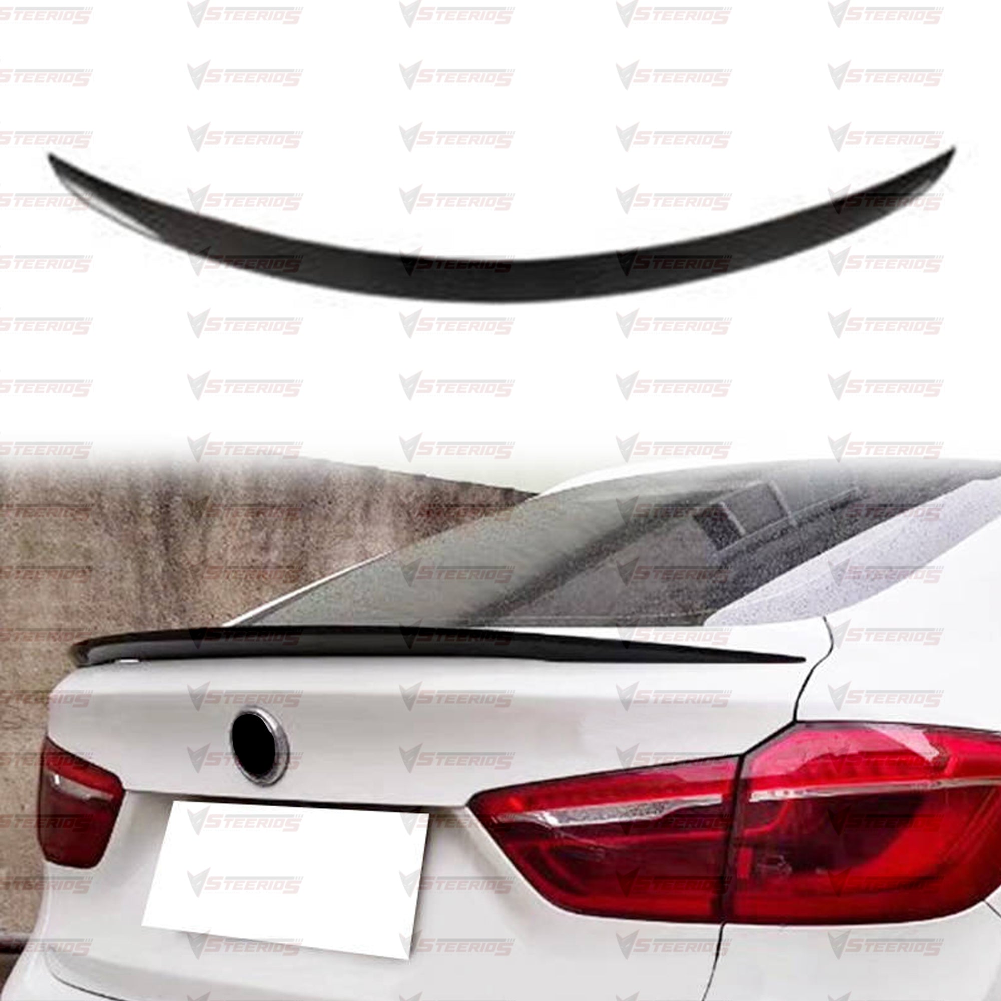 Rear Spoiler For BMW X6 F16 2014-2019 Piano Black ABS Plastic