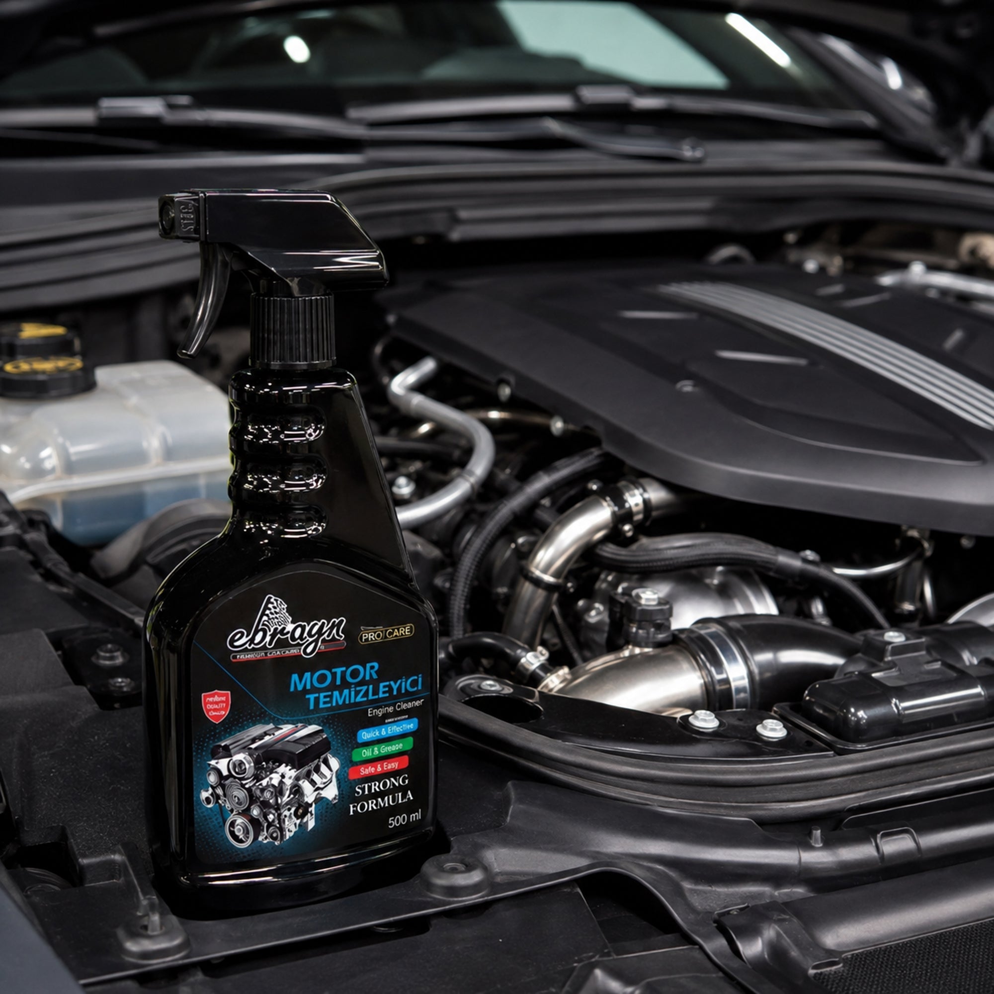 Engine Oil Remover 500ML – Powerful Car Engine Degreaser & Cleaner Spray, Oil Grease Tar Remover, Protective Film, Multi-Purpose Automotive Care