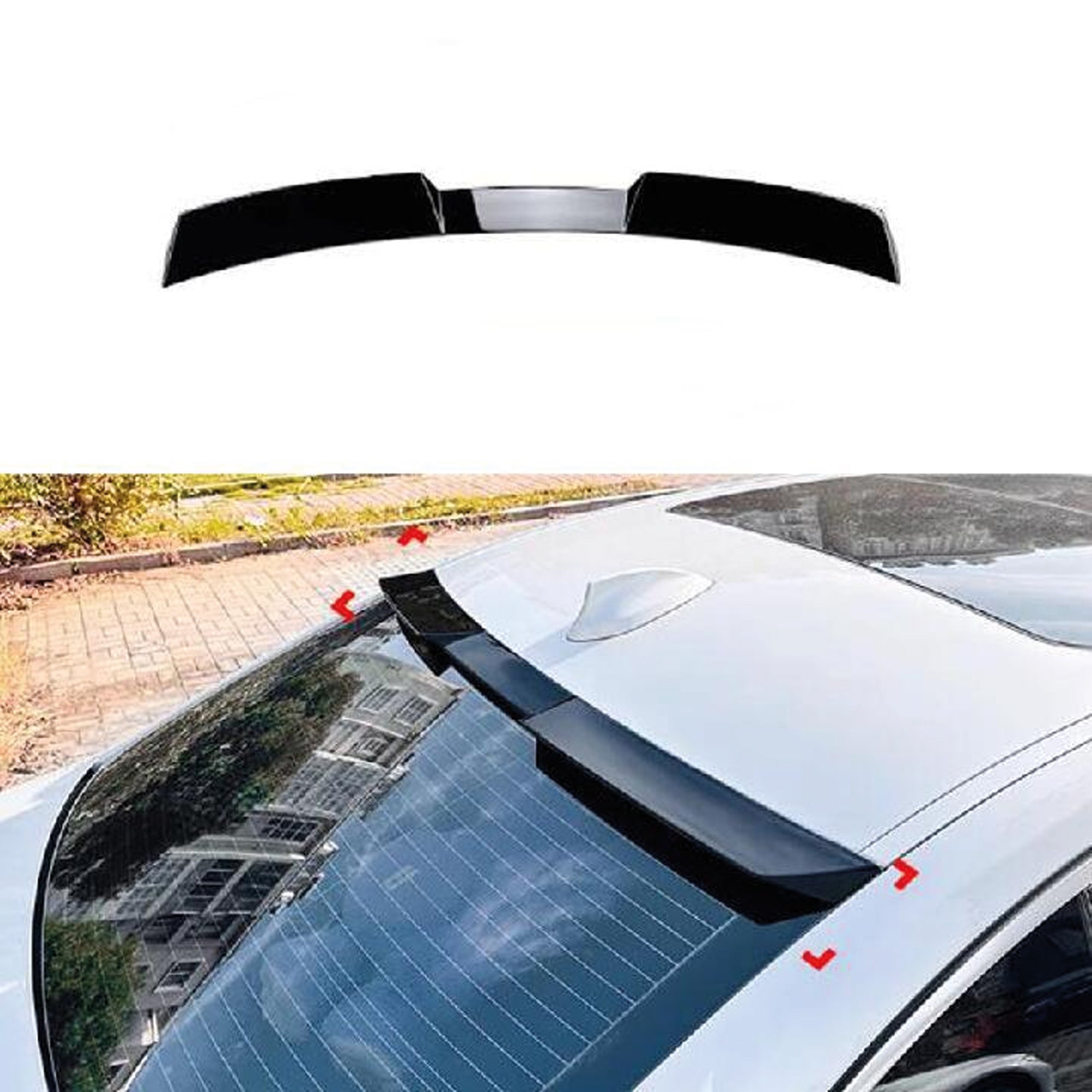 Roof Top Spoiler For BMW G20 3 Series M4 Style 2019+ Piano Black ABS Plastic