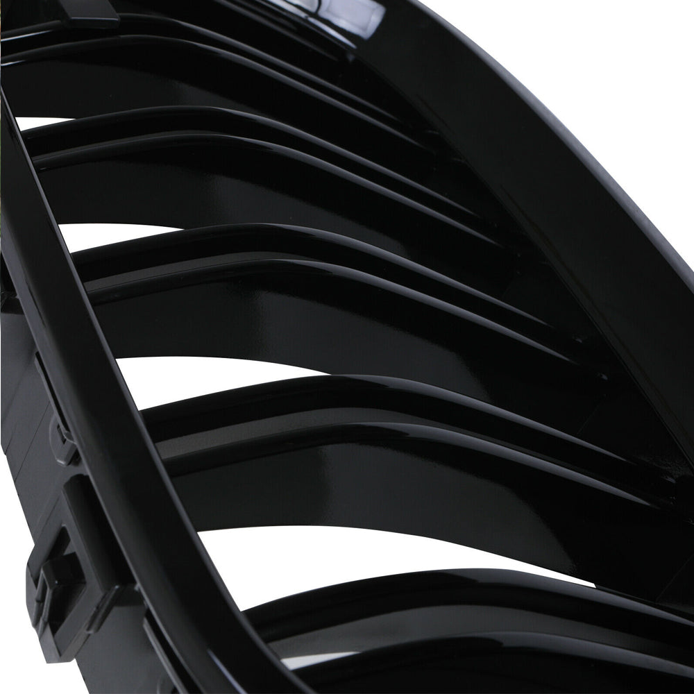 Front Bumper Kidney Racing Grille for BMW 5 Series F10 F11 F18 520d 530d 540i 2010-2017 Car Double Line Sport Grill Glossy Black Cover