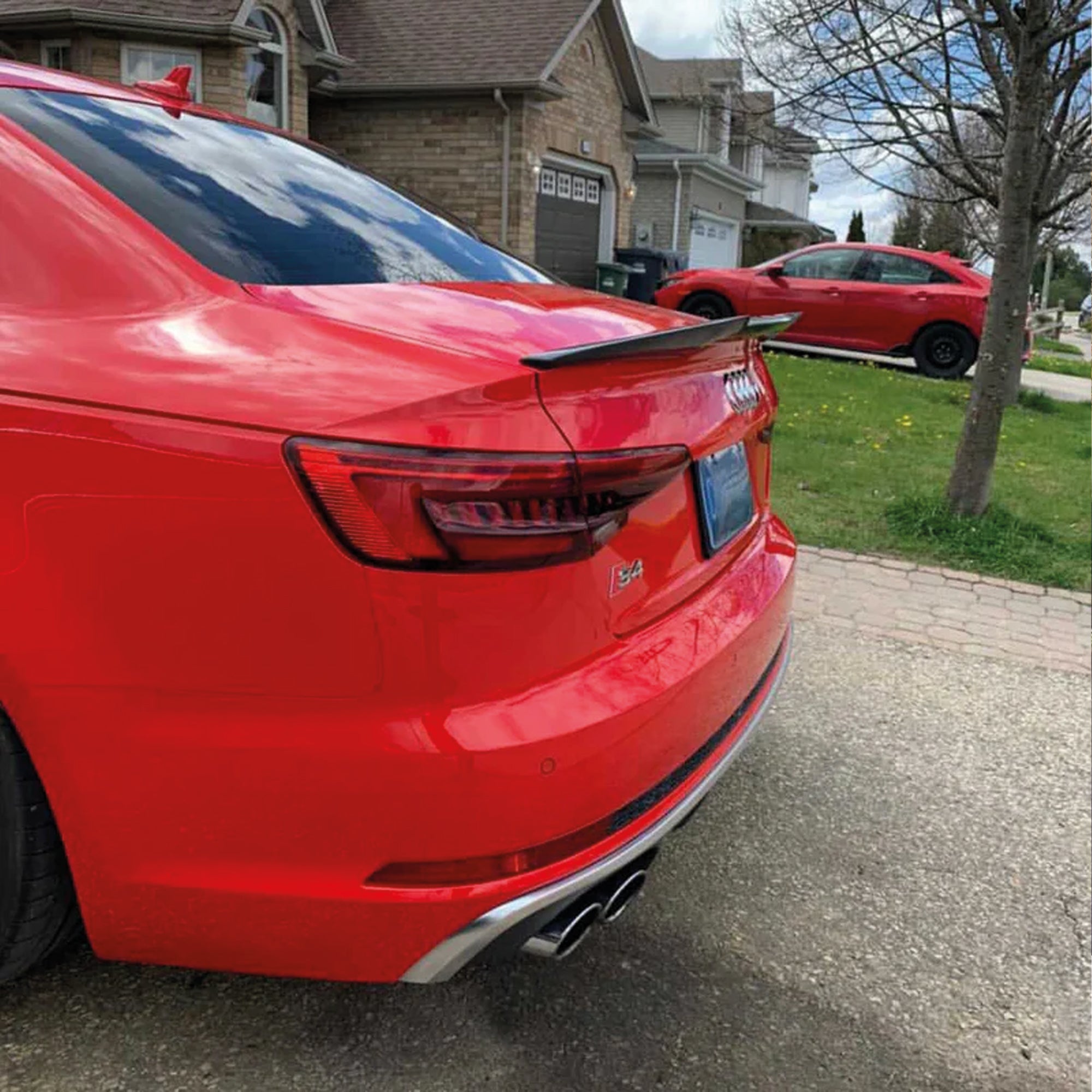 Rear Spoiler For Audi A4 SD B9 2019 M4 Style Piano Black ABS Plastic