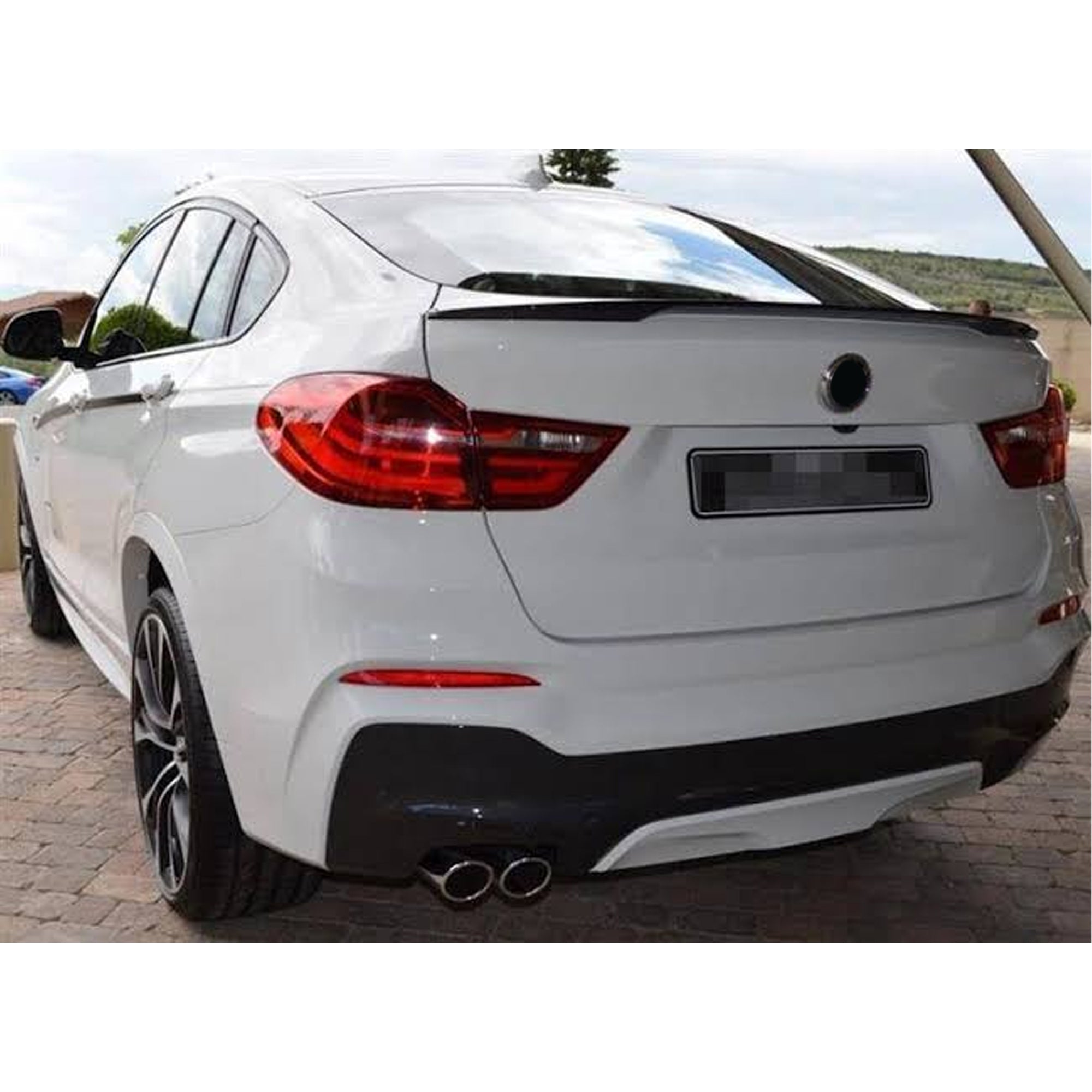 Rear Trunk Spoiler For BMW X4 F26 2014-2018 M Performance Spoiler Piano Black ABS Plastic