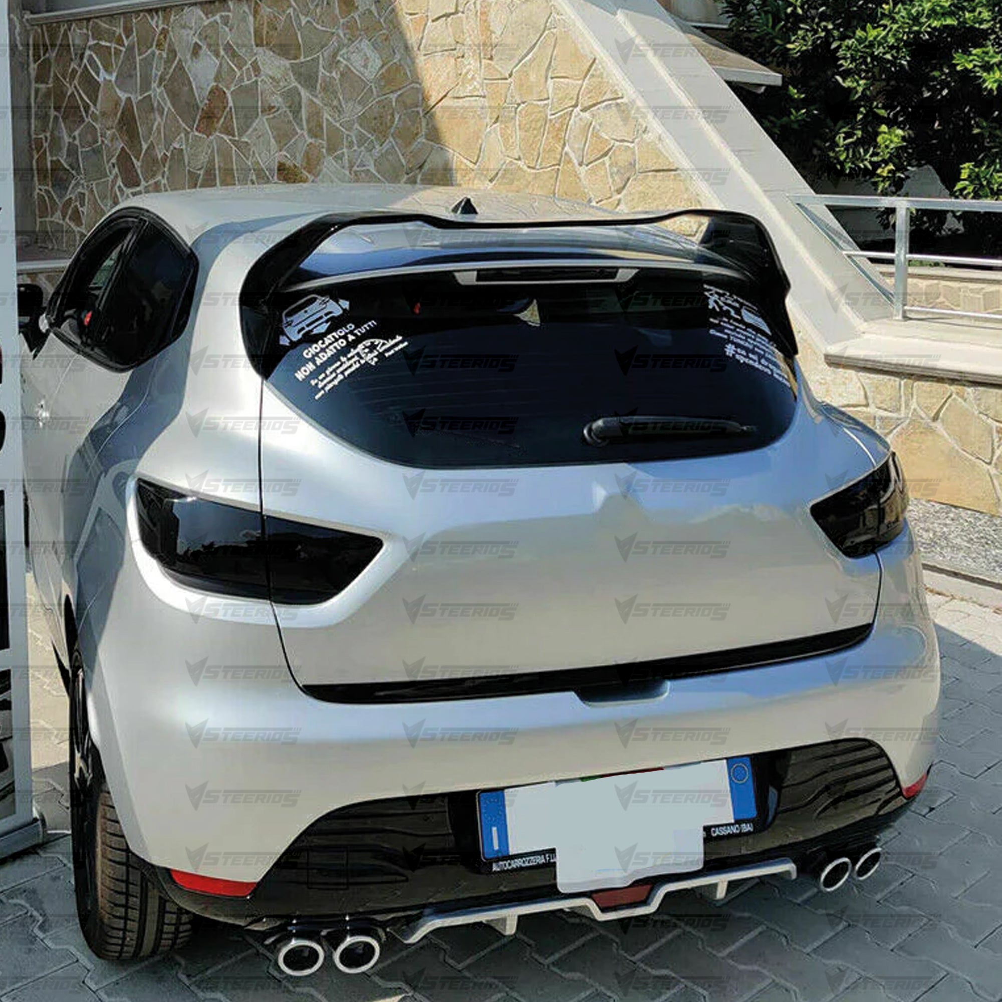 Rear Roof Spoiler For Renault Clio 4 RS Style 12-19 Spoiler Piano Black ABS Plastic