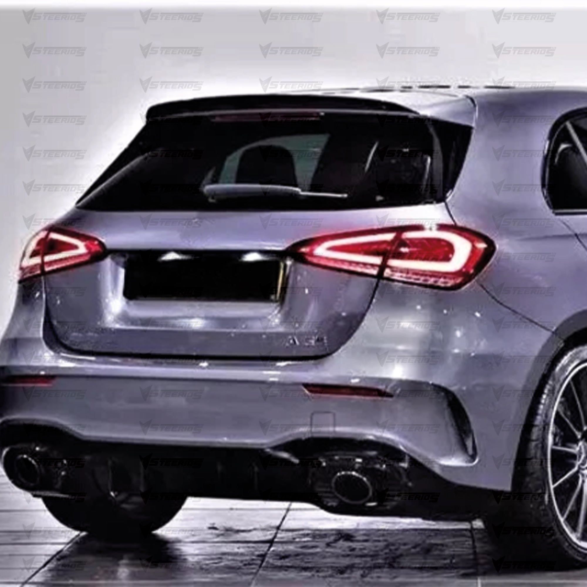 Roof Top Spoiler For W177 A35 HatchBag AMG Style  2018 + (Small Model) Piano Black ABS Plastic