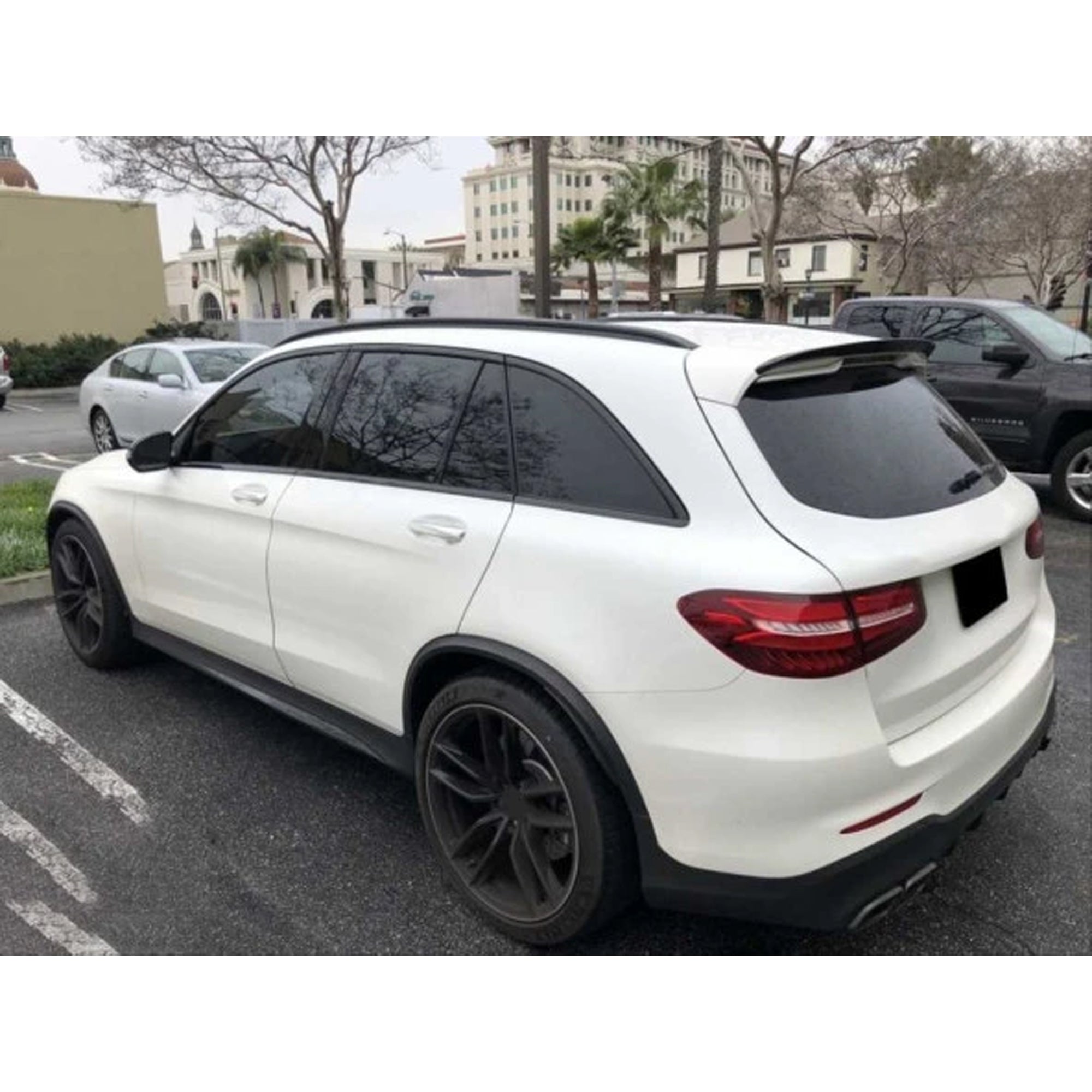 Rear Roof Spoiler For Mercedes Benz GLC Class X253 2016-2022 Spoiler Piano Black ABS Plastic