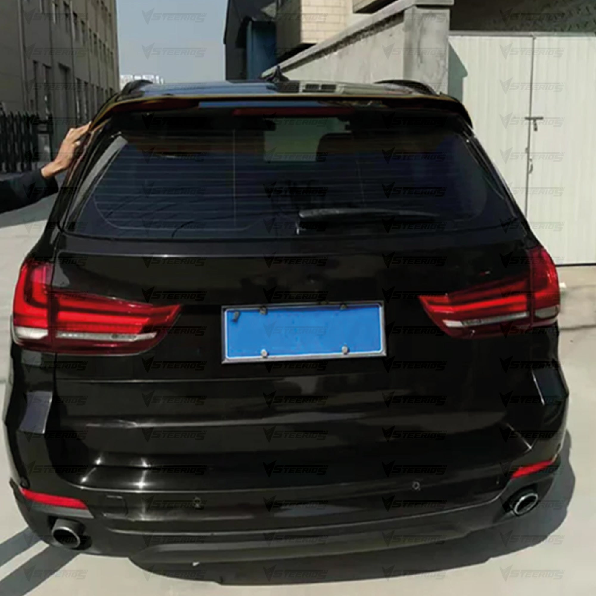 Rear Roof Spoiler For BMW X5 F15 2013-2017 Piano Black ABS Plastic