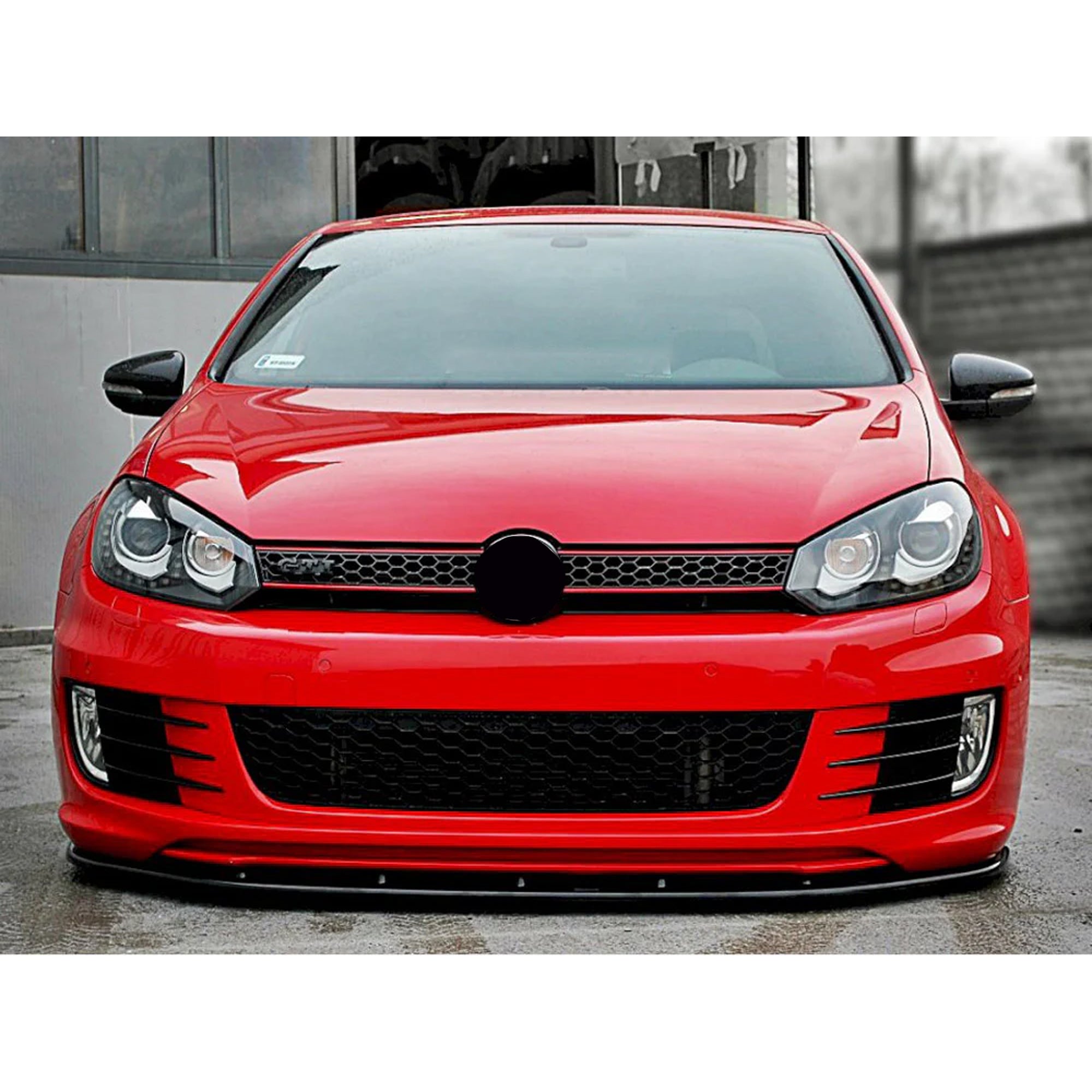 Front Bumper Lip Splitter for VW Volkswagen Golf MK6 GT.I 2008 - 2012, ABS Plastic Piano Black Vacuum Car Tuning Body Part Body Kit
