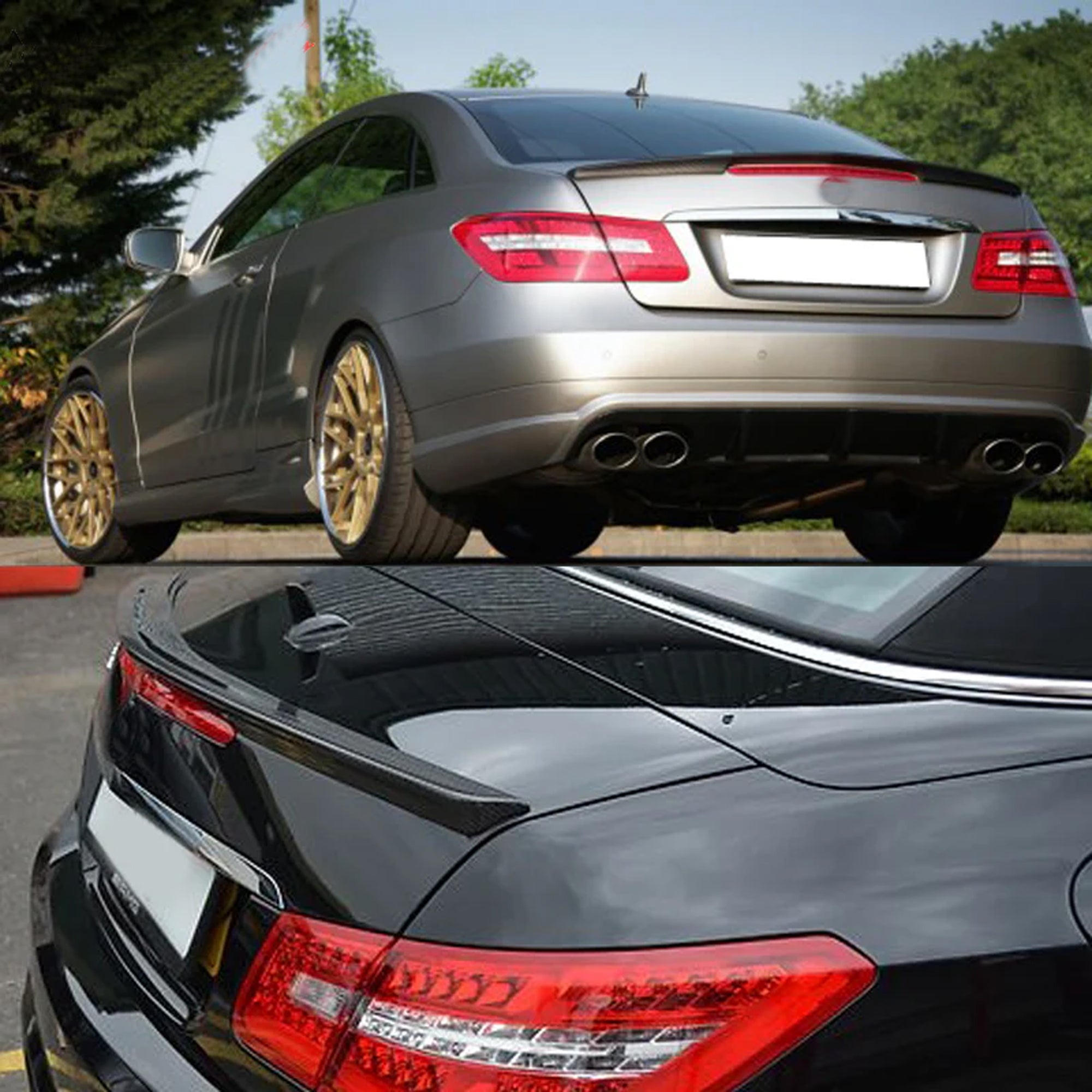 Rear Trunk Spoiler For Mercedes Benz E Class E Coupe C207 2009-2016 Spoiler Piano Black ABS Plastic