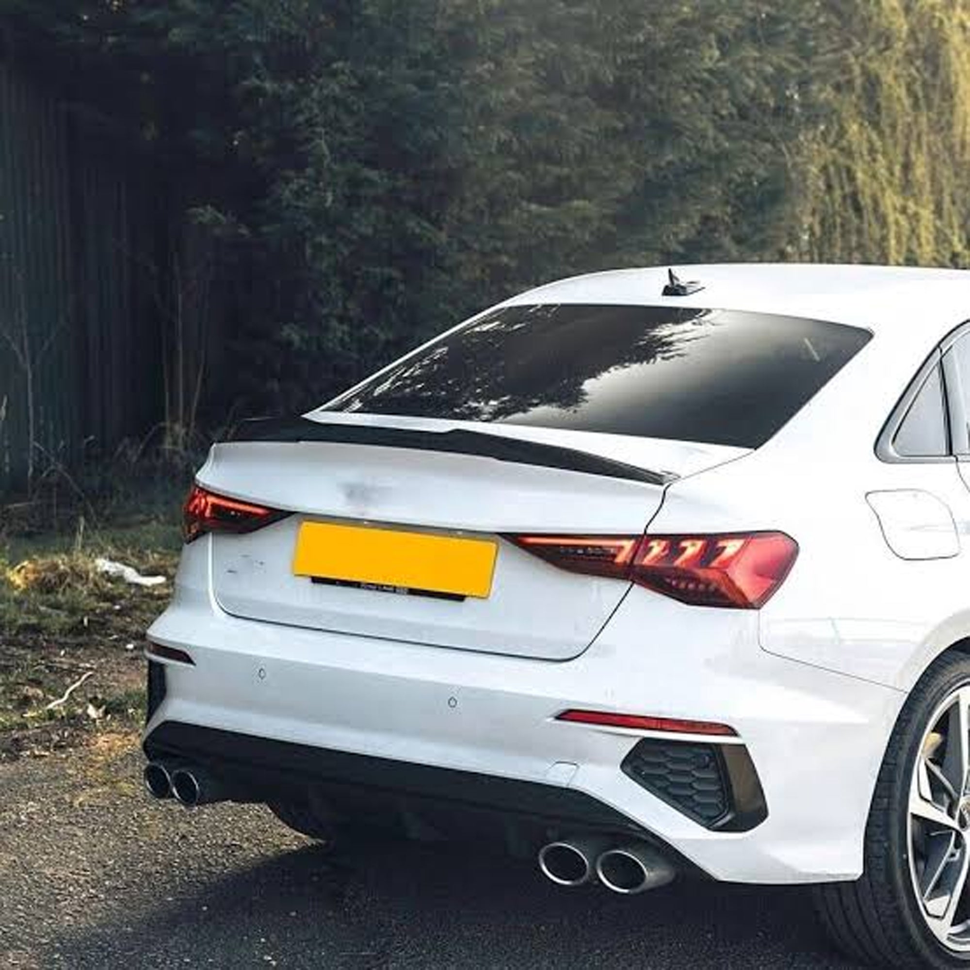 Rear Trunk Spoiler For Audi A3 8Y Sedan 2020+ M4 Style Spoiler Piano Black ABS Plastic