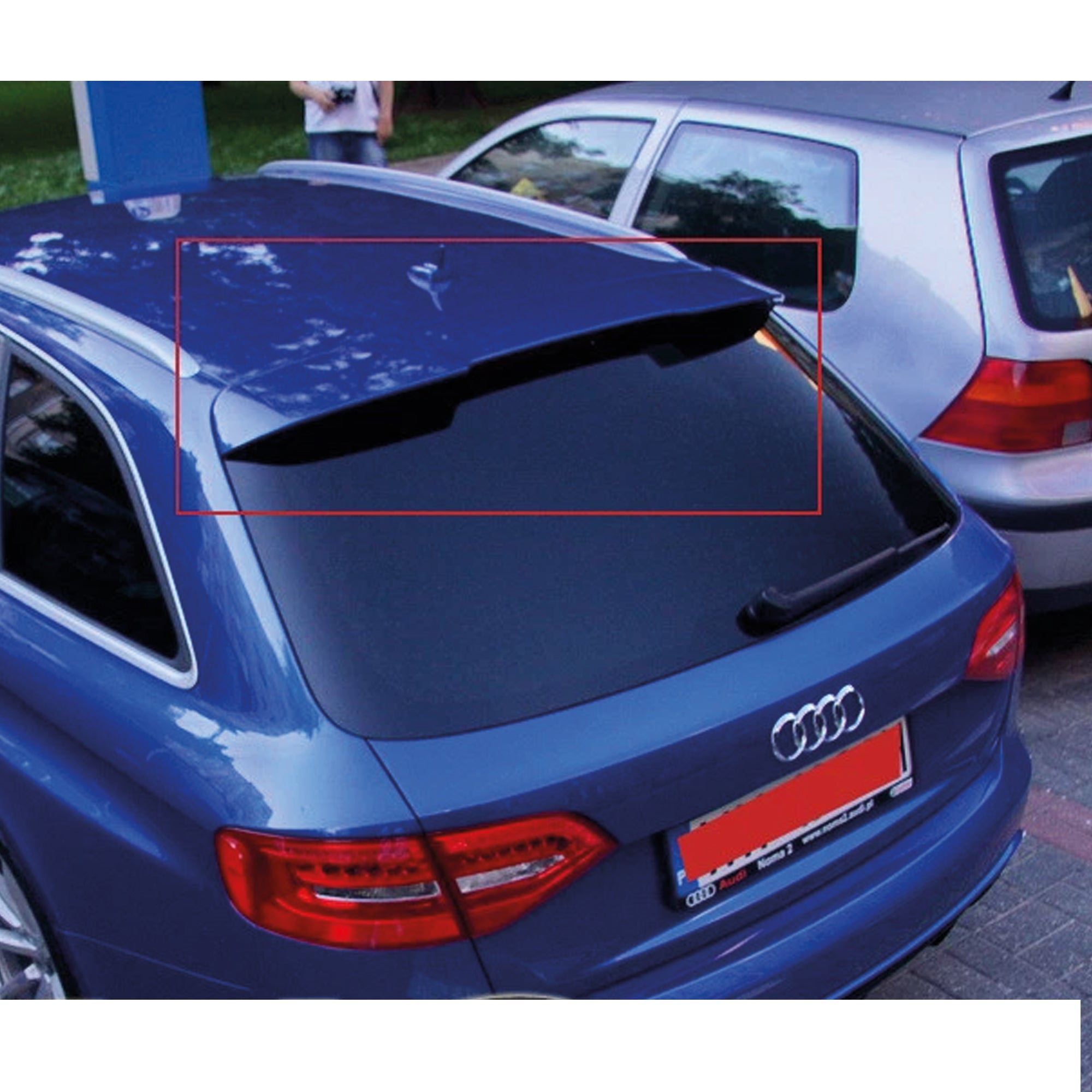 Rear Spoiler For Audi A4 B8 Avant 2008-2015 ALLROAD Piano Black ABS Plastic