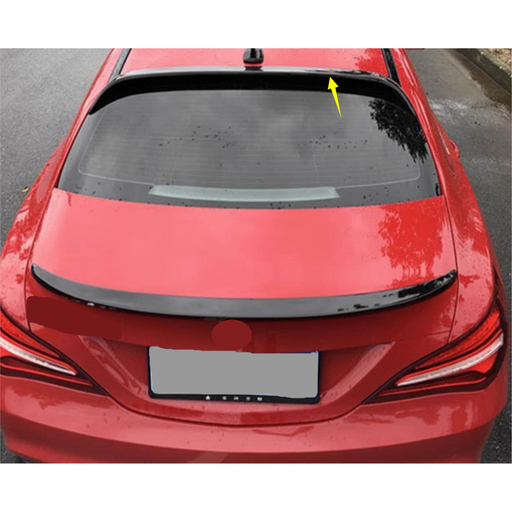 Roof Top Spoiler For Mercedes Benz CLA Class C117 2013-2019 Piano Black ABS Plastic