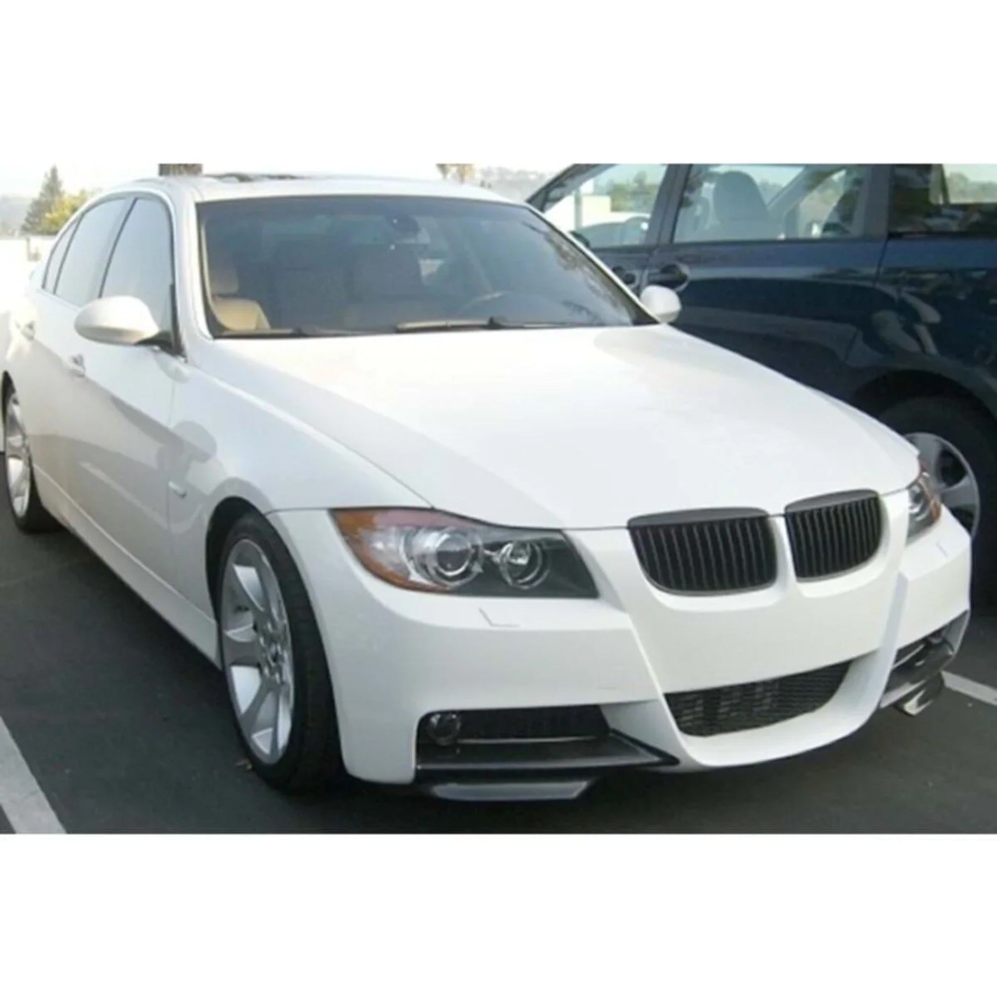 Front Bumper FLAP Wrap for BMW 3 Series E90 M-Tech 2005-2008, 2pcs FLAP Canards Lip Splitter Corner Trim Cover Adjustable Tuning Body Part Body Kit