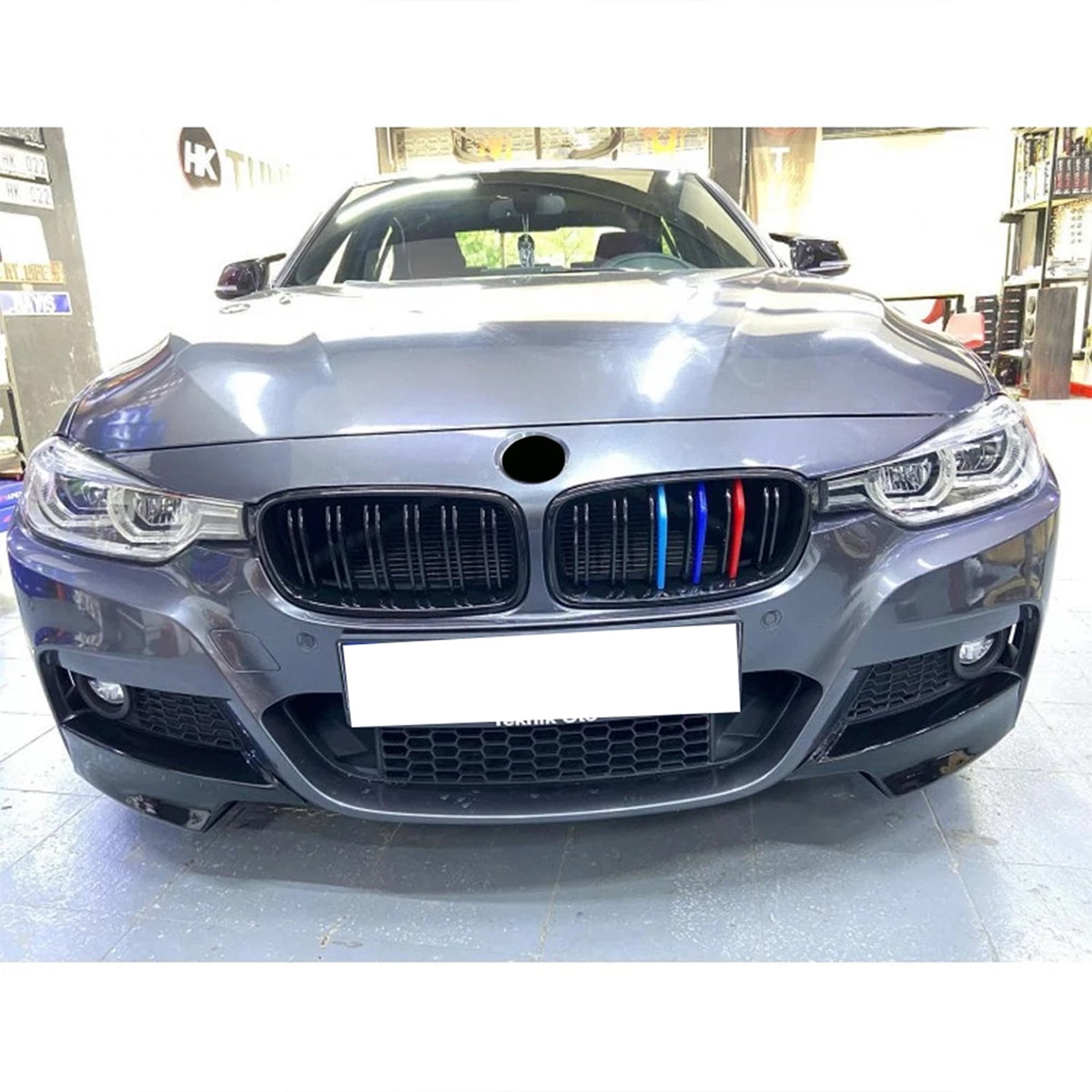 Front Bumper FLAP Wrap for BMW 3 Series F30 F31 2013-2019 M Pack, 2pcs FLAP Canards Lip Splitter Corner Trim Cover Adjustable Tuning Body Part Body Kit