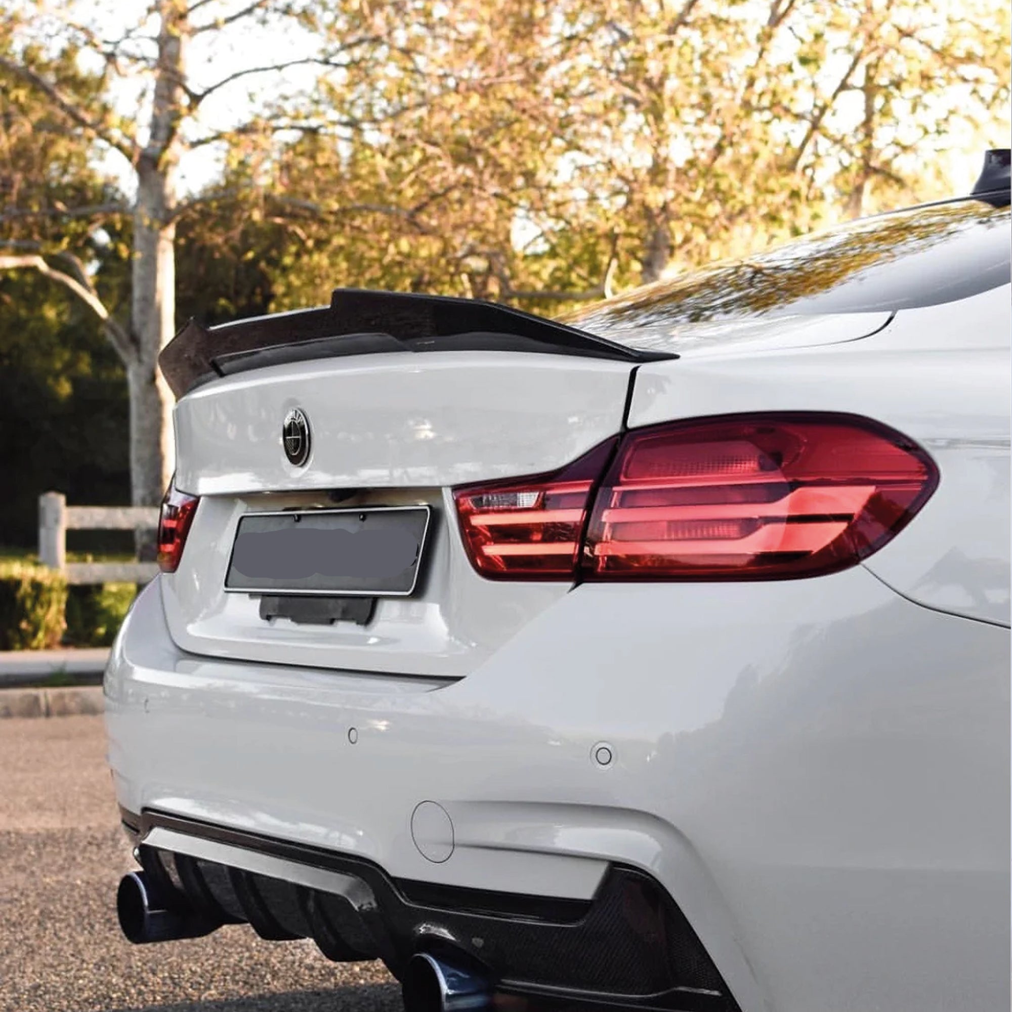 Rear Spoiler For BMW 4 Series F32 Coupe 2014-2020 2 Door PSM Style Piano Black ABS Plastic
