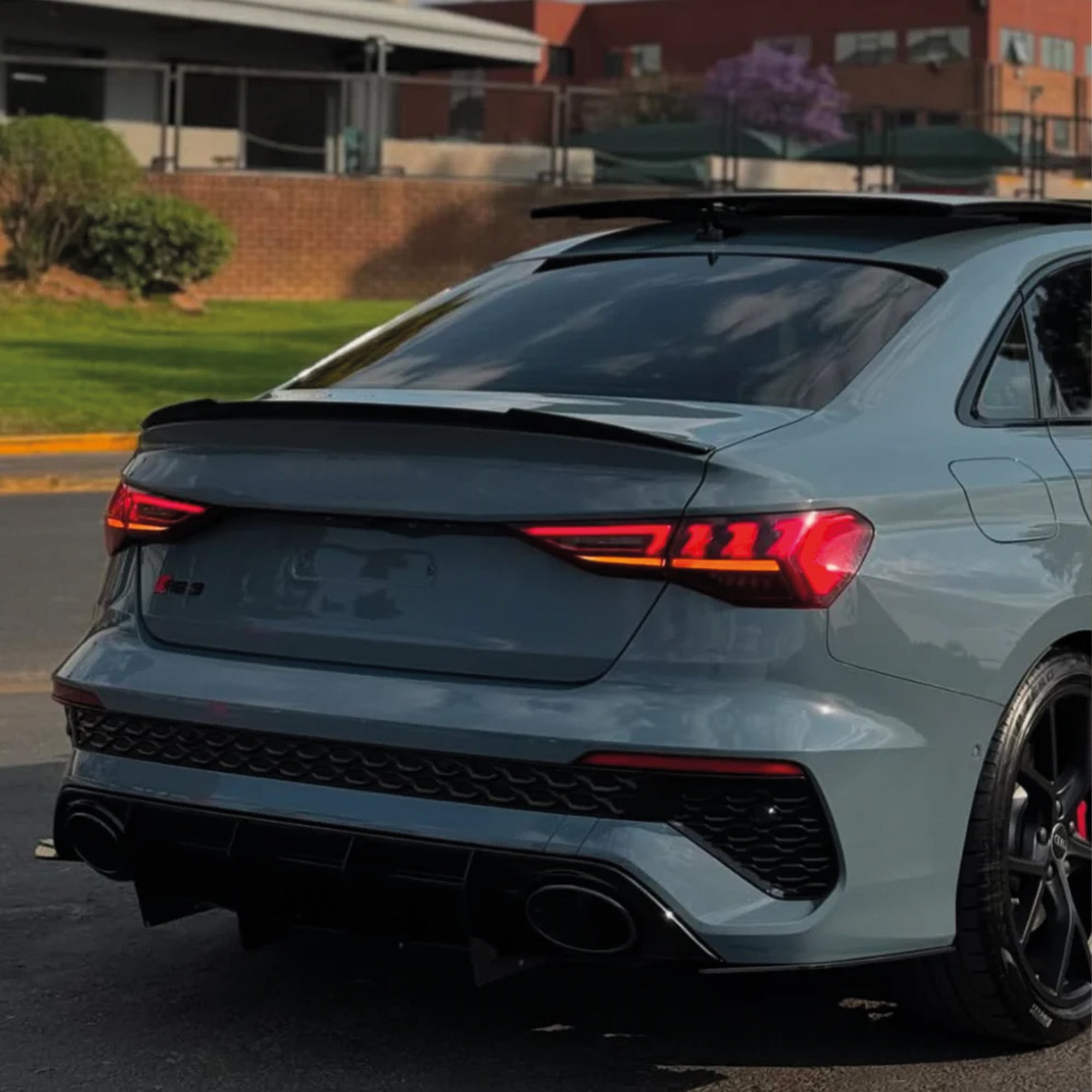 Rear Spoiler For Audi A3 8V S3 RS3 M4 Style 2012-2019 Piano Black ABS Plastic