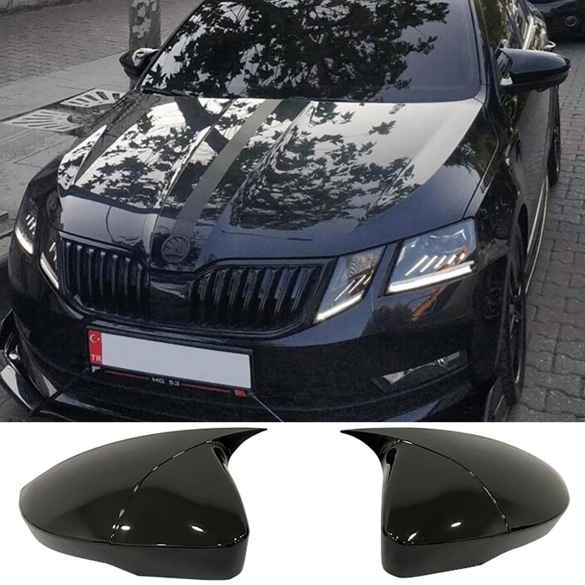 Mirror Cover for Skoda Octavia MK3 2013-2020 Batman Model