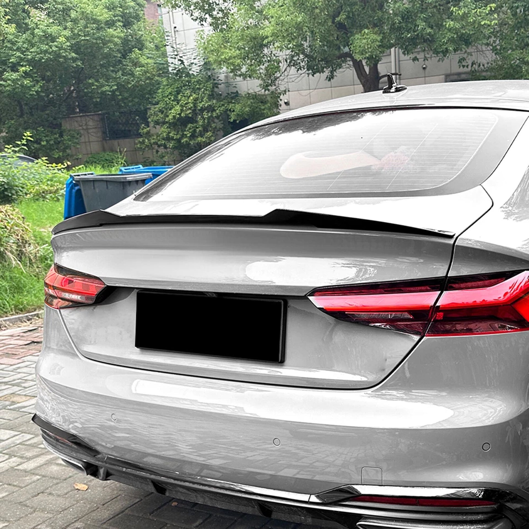 Rear Trunk Spoiler For Audi A5 F5 Coupe 2-doors 2017-2024 M4 Style Spoiler Piano Black ABS Plastic