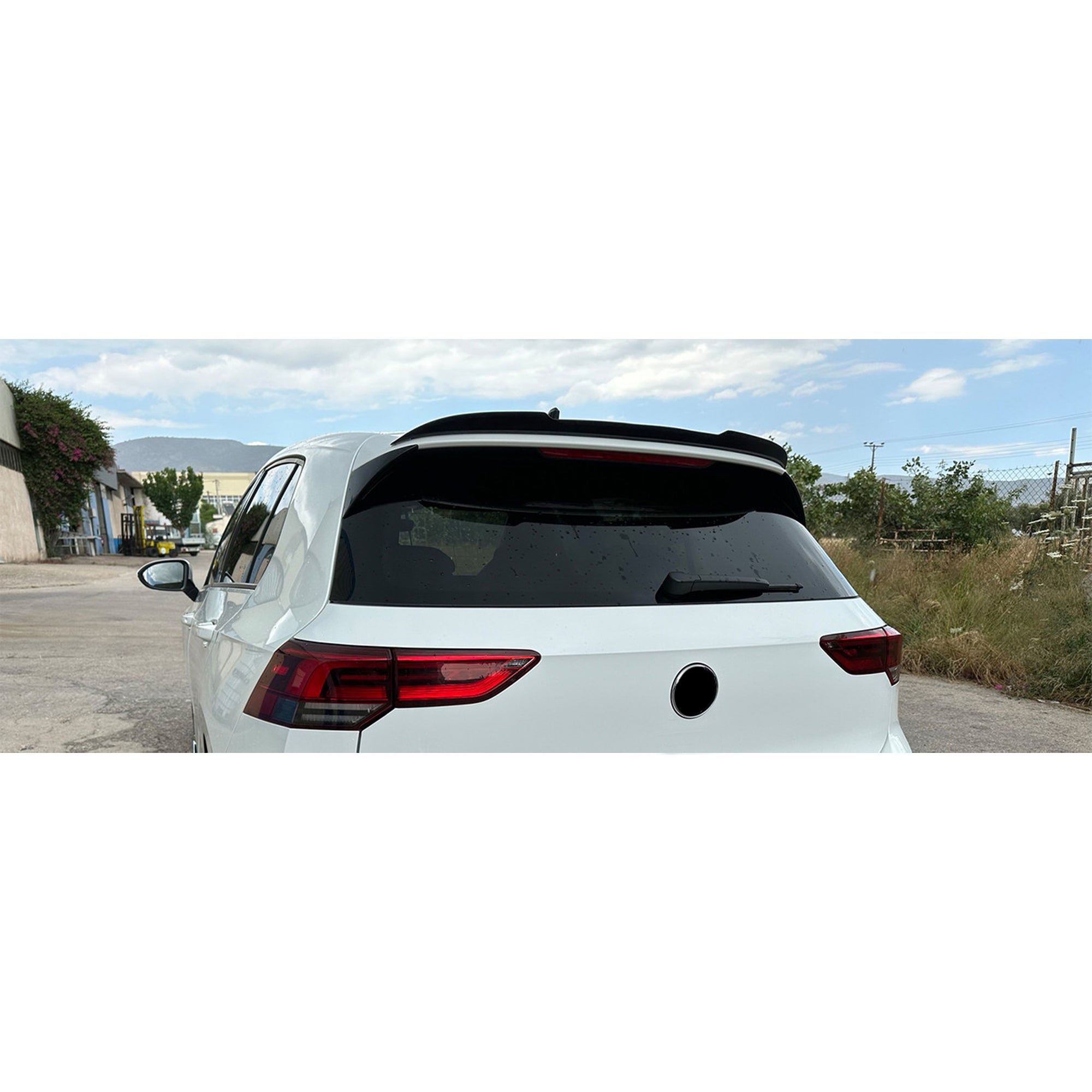 Rear Roof Spoiler For VW Volkswagen Golf MK8 GTI R GTD 2020+ Cap M4 Style Spoiler Piano Black ABS Plastic