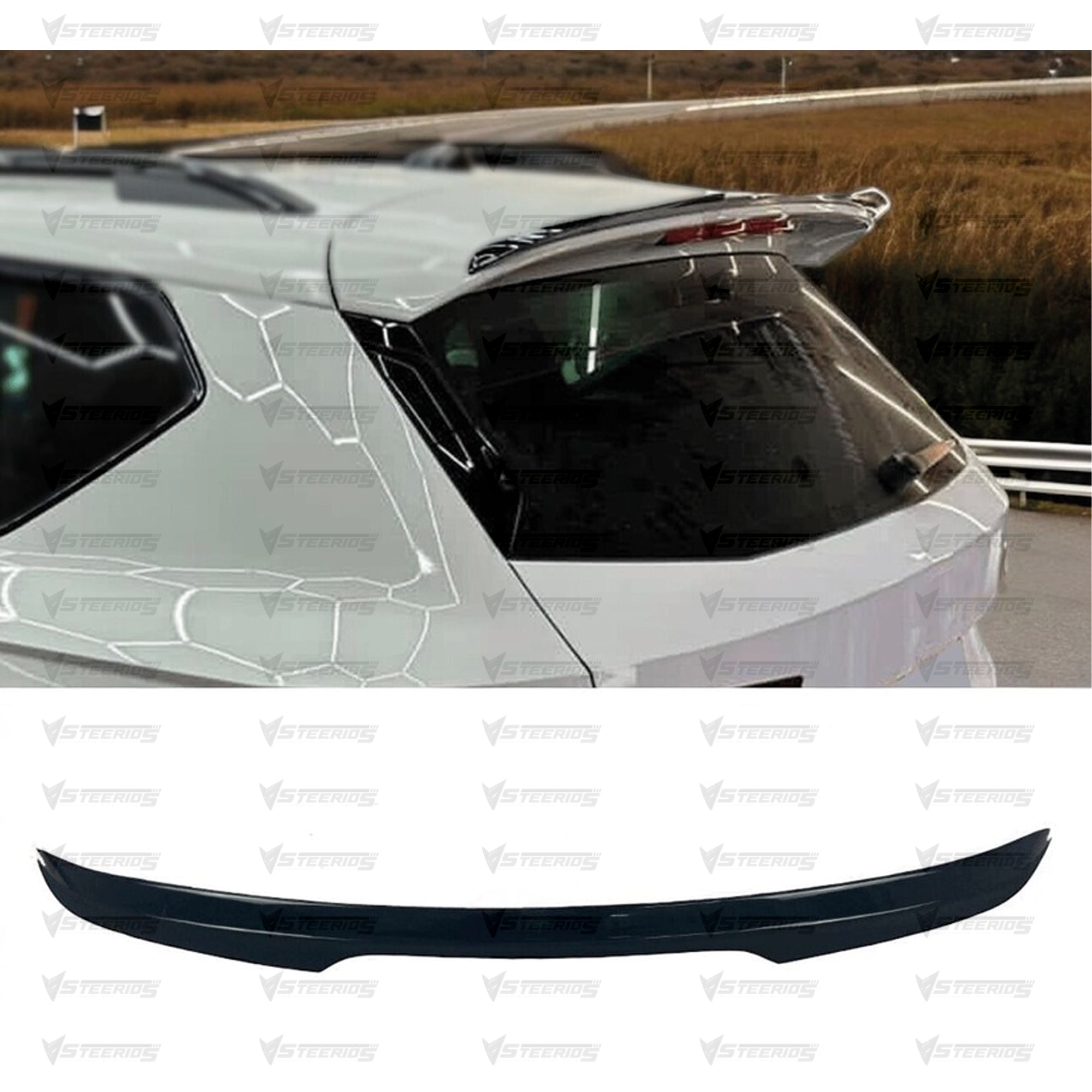 Roof Top Spoiler For Cupra Ateca Mx Cap Spoiler 2021+ Piano Black ABS Plastic