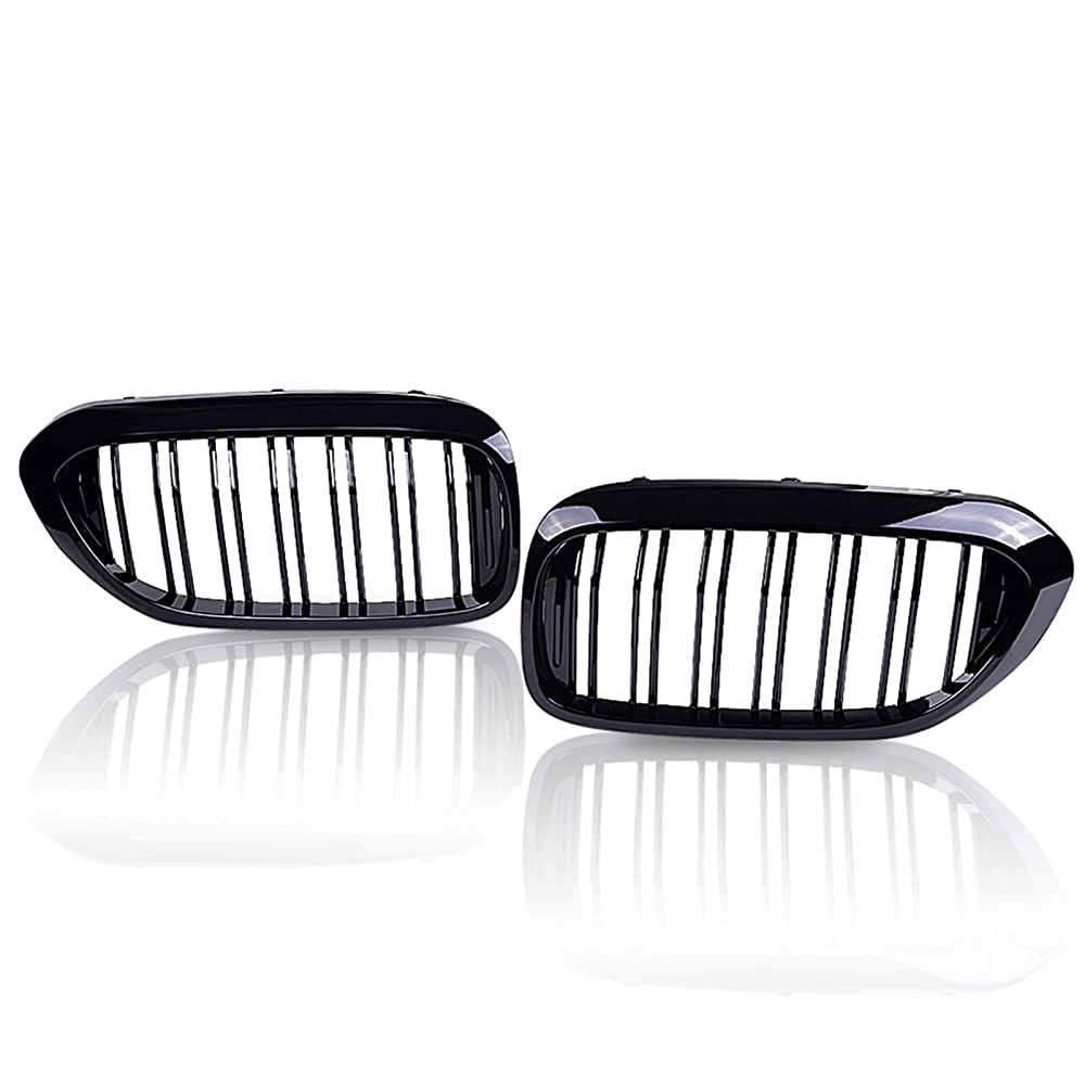 Front Bumper Kidney Racing Grille for BMW 5 Series G30 G31 G38 F90 M5 17-19 Car Double Line Sport Grill Glossy Black Cover
