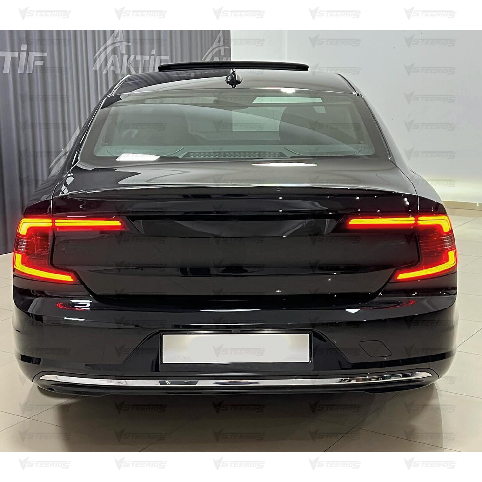 Rear Trunk Spoiler For Volvo S90 2016-2020 Spoiler Piano Black ABS Plastic