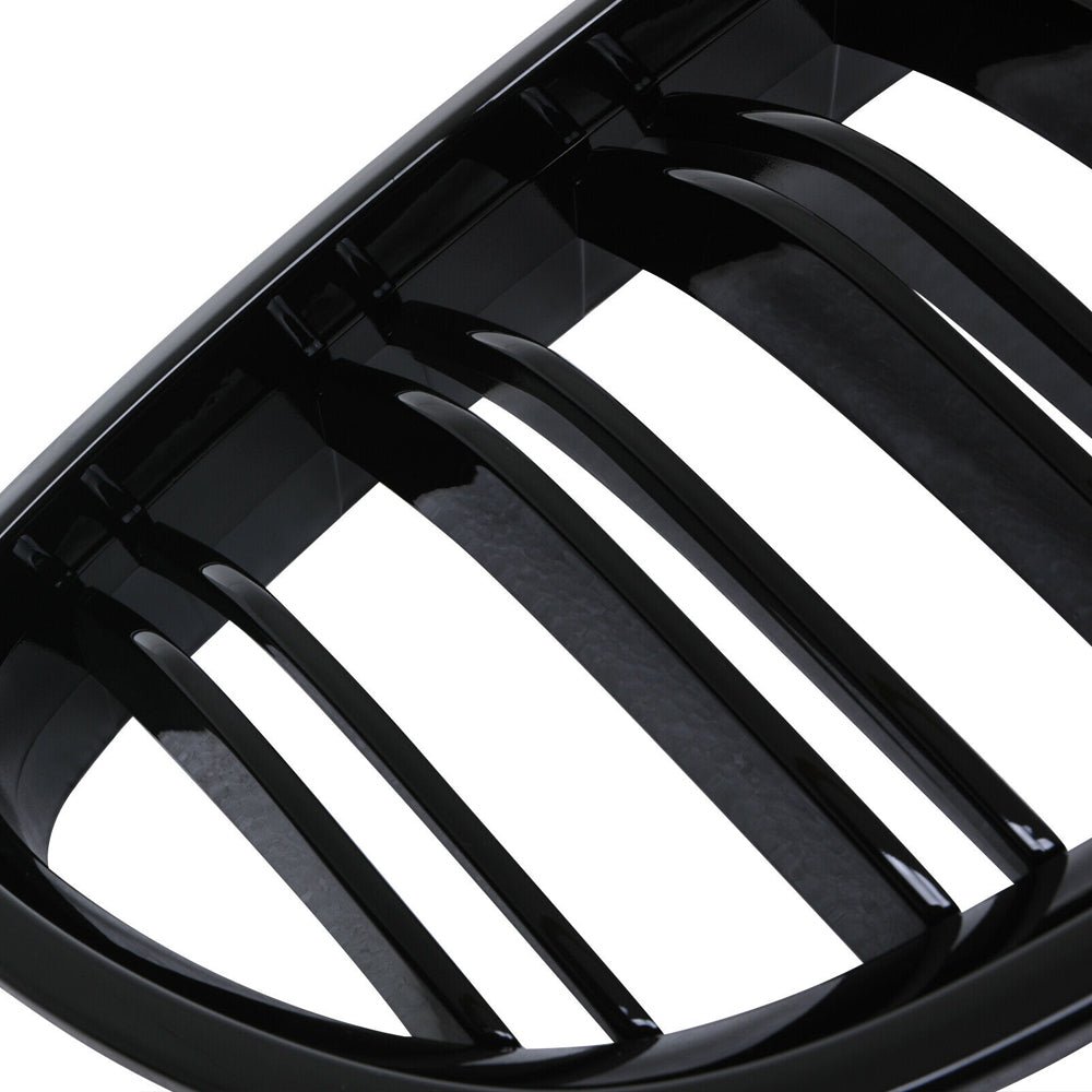 Front Bumper Kidney Racing Grille for BMW 5 Series F10 F11 F18 520d 530d 540i 2010-2017 Car Double Line Sport Grill Glossy Black Cover