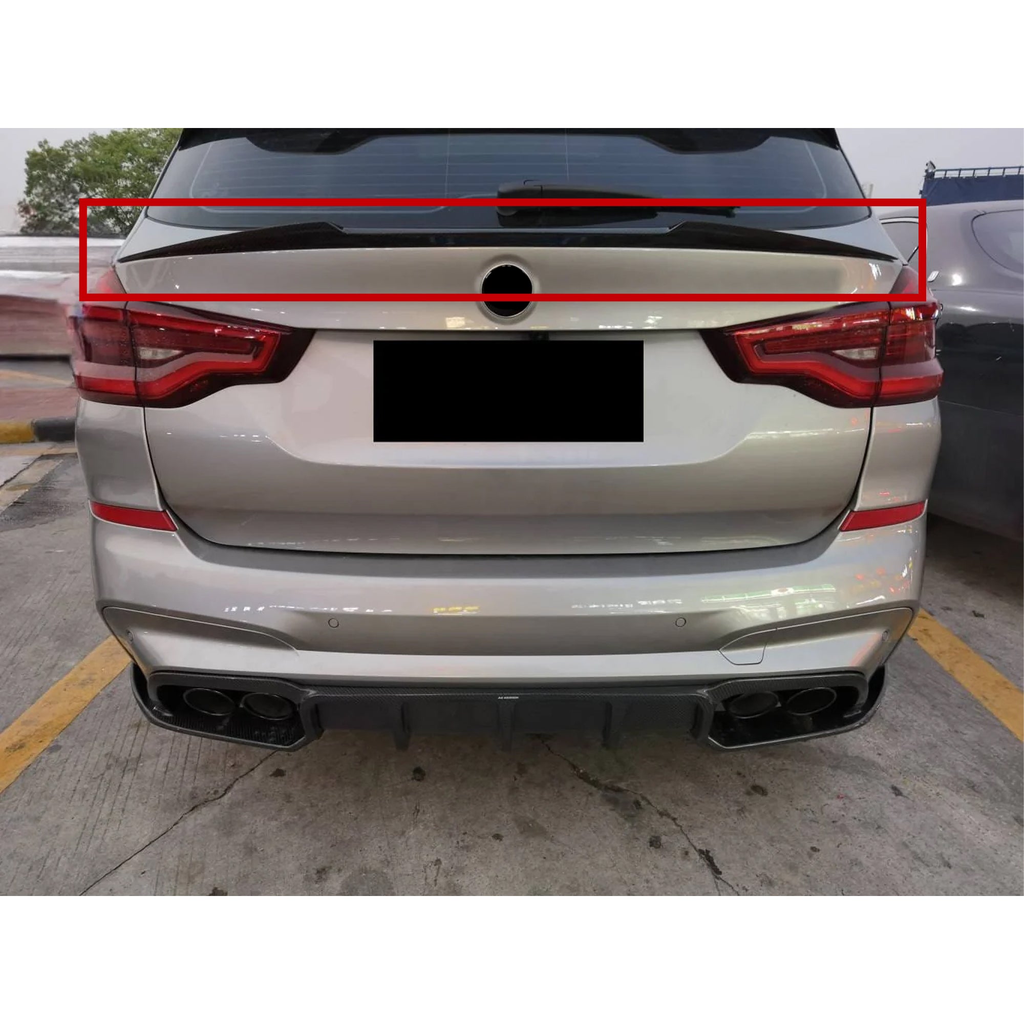 Rear Trunk Spoiler For BMW X3 G01 2018+ TRUNK M4 Style Spoiler Piano Black ABS Plastic