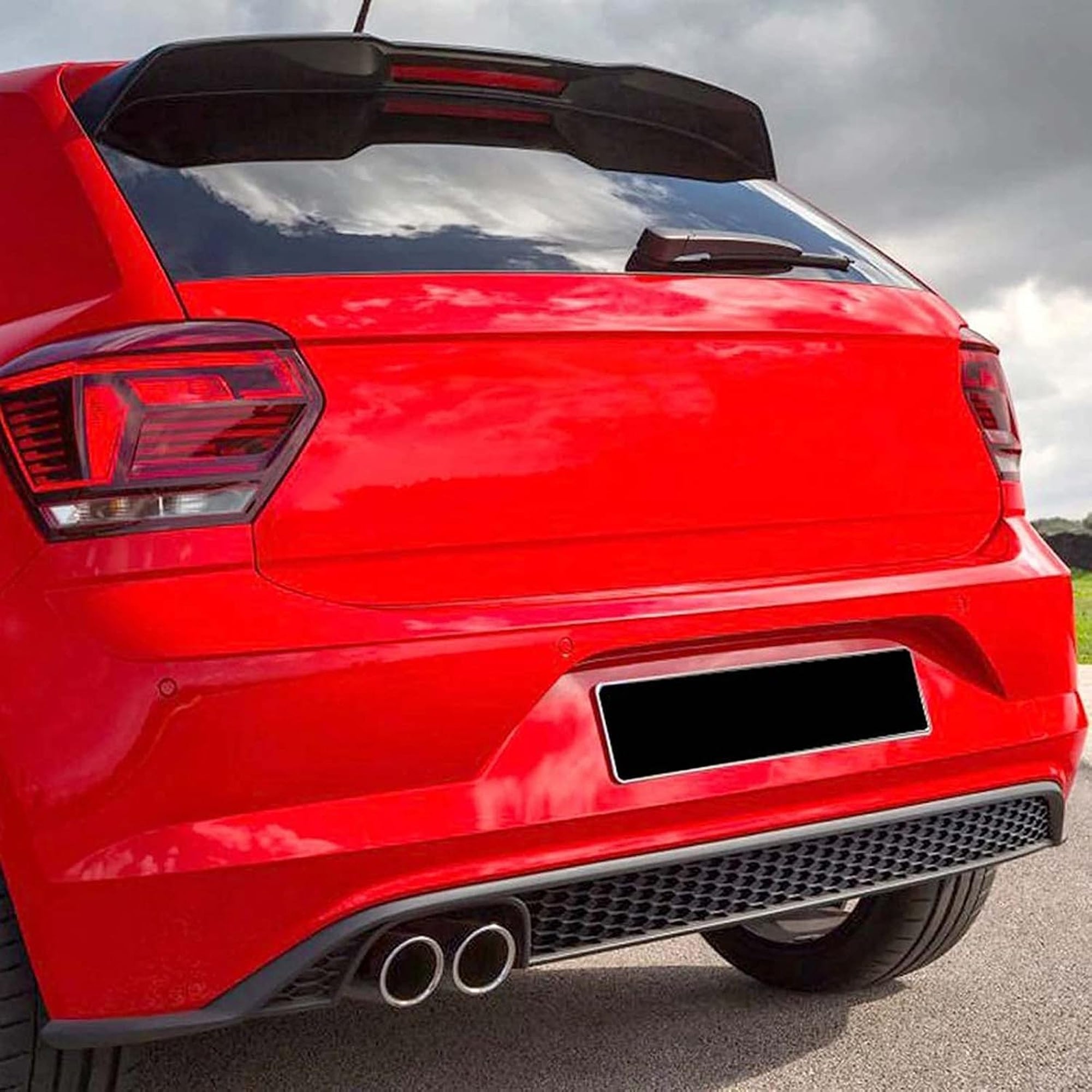 Rear Trunk Spoiler For VW Volkswagen Polo MK6 2018+ up to GTI Spoiler Piano Black ABS Plastic