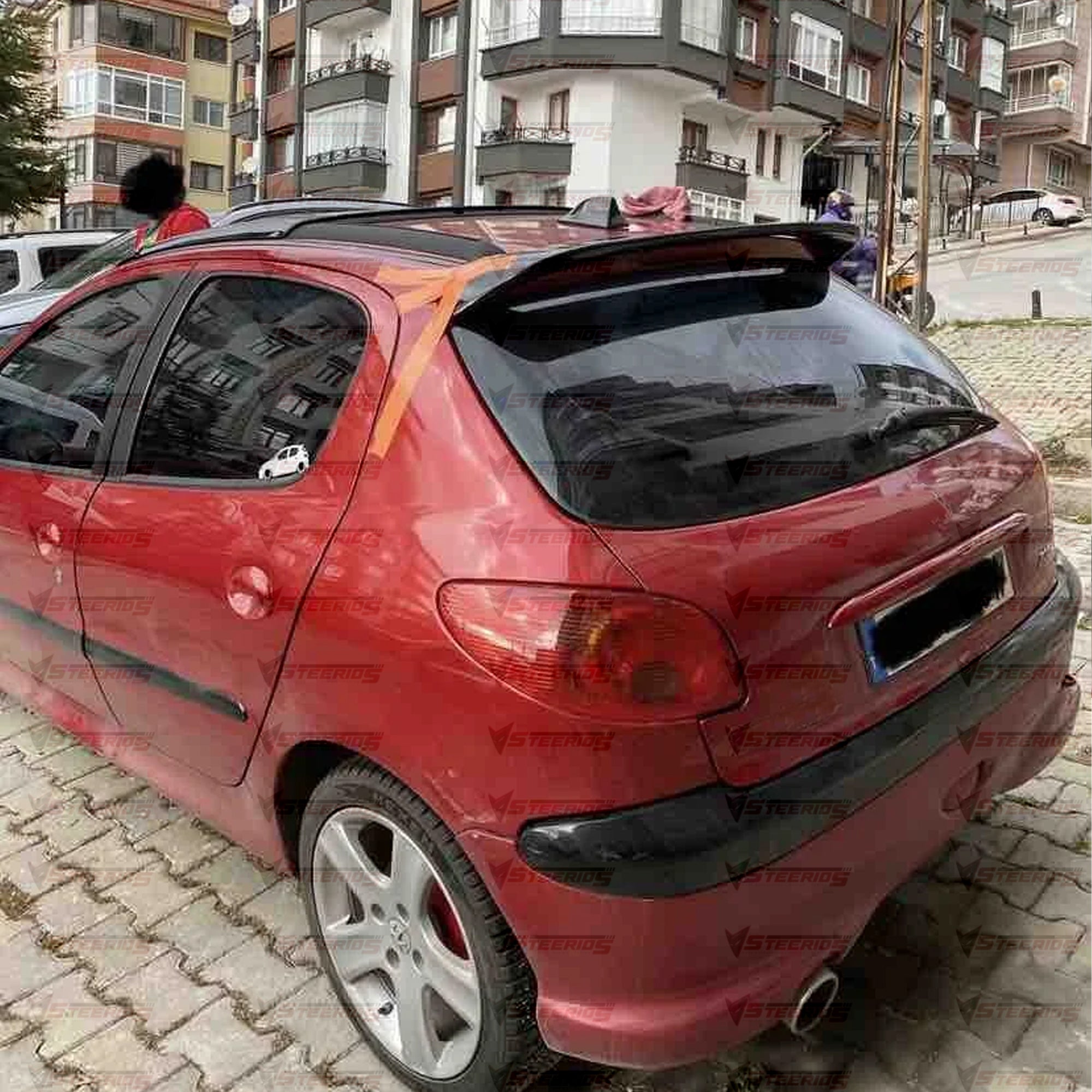 Rear Spoiler For Peugeot 206 1998-2012 Rear Spoiler Piano Black ABS Plastic
