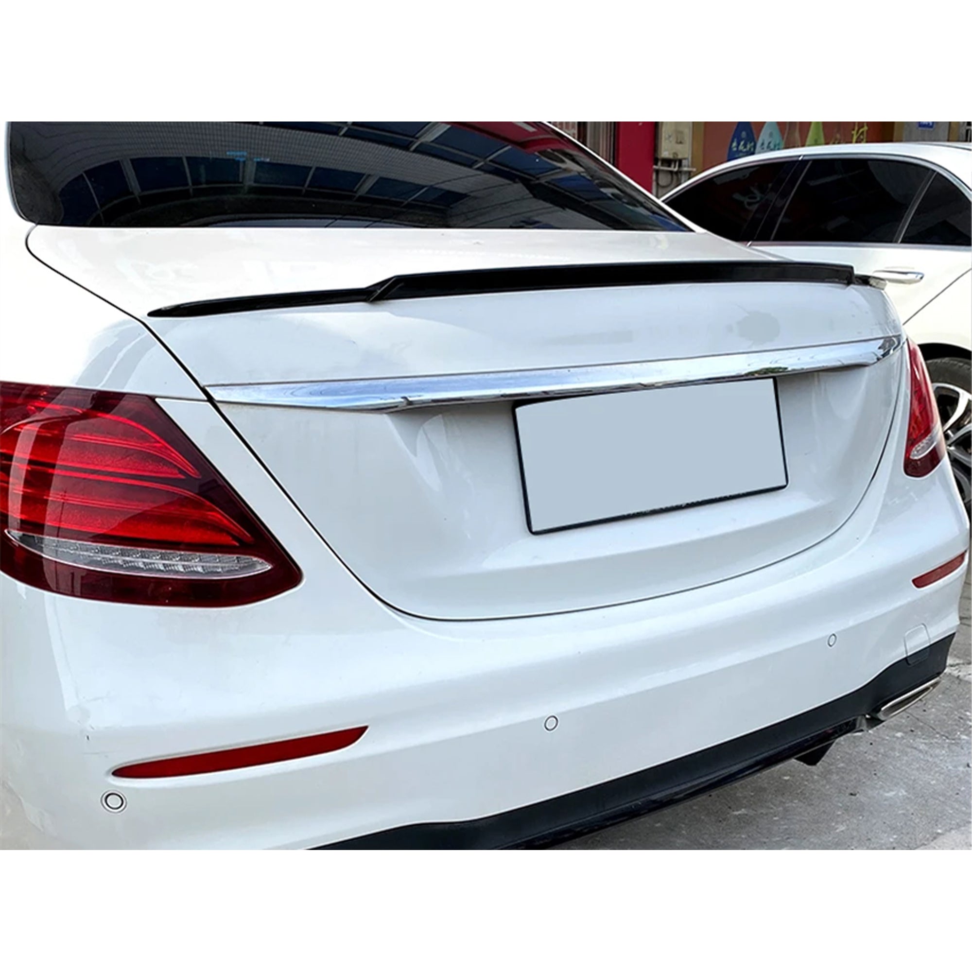 Rear Trunk Spoiler For Mercedes Benz E Class W213 2016-2023 Br Style Spoiler Piano Black ABS Plastic