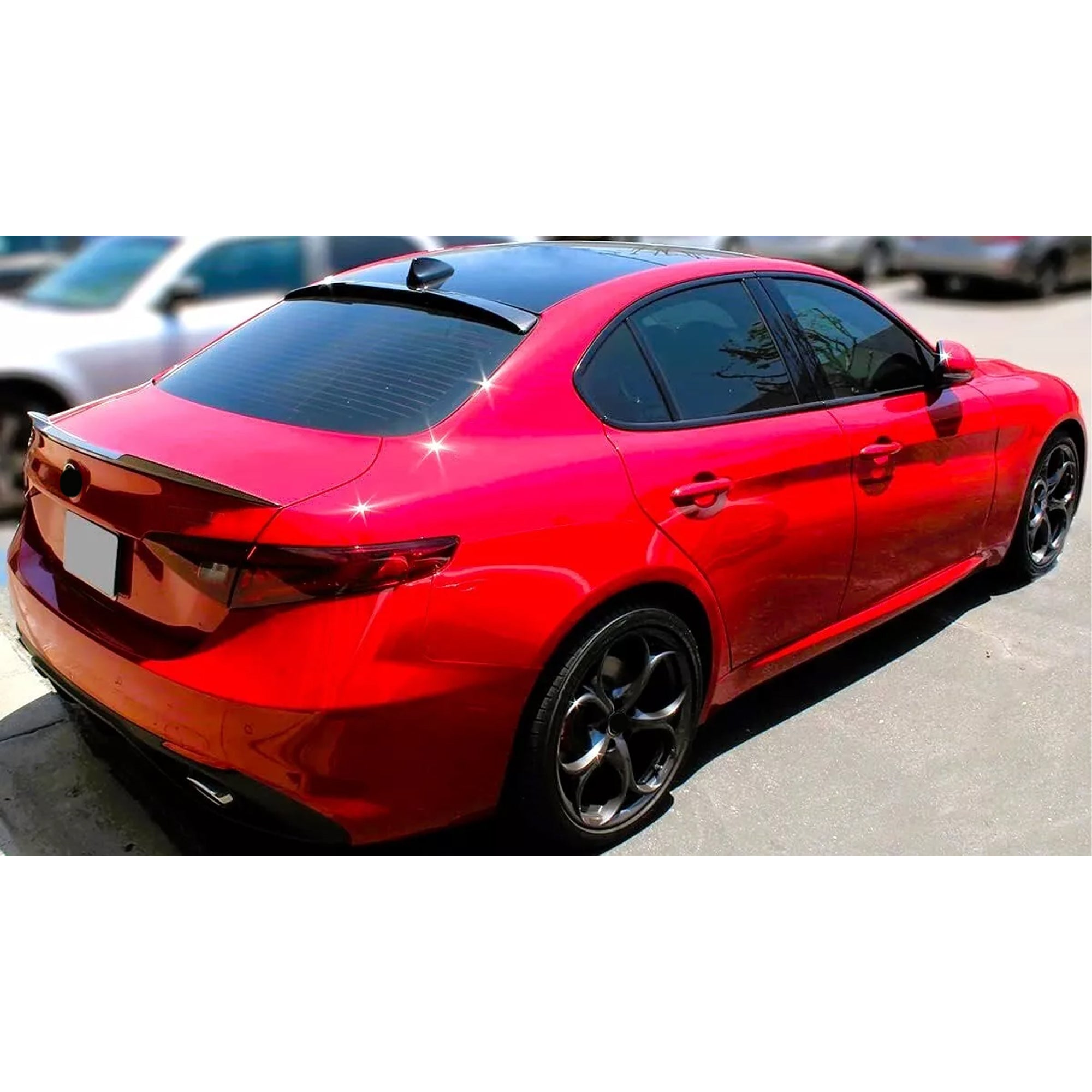 Roof Top Spoiler For Alfa Romeo Giulia 2015+ M4 Style Piano Black ABS Plastic