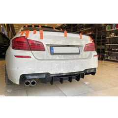 Rear Diffuser for BMW F10 M5 2010-2017 Copetition Diffuser R+L Dual Output Piano Black Vacuum Car Styling Diffuser Rear Body Kit