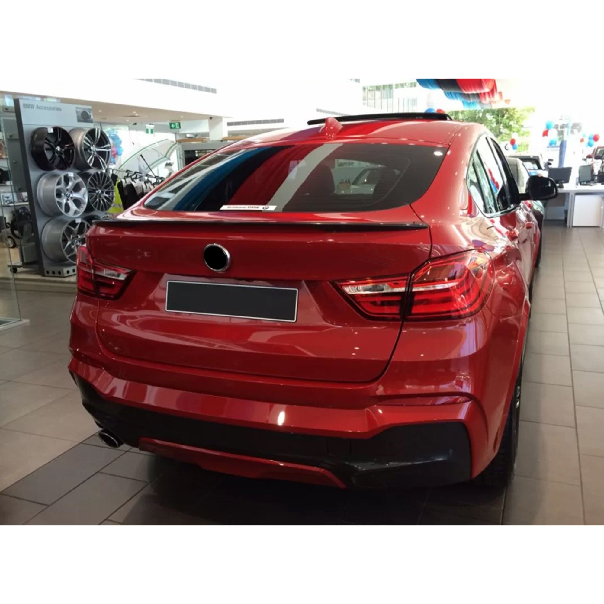 Rear Trunk Spoiler For BMW X4 F26 2014-2018 M Performance Spoiler Piano Black ABS Plastic