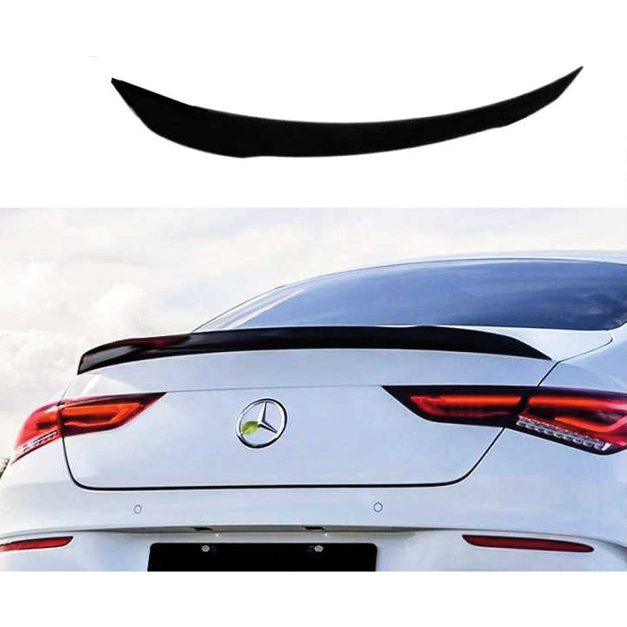 Rear Spoiler For Mercedese W118 CLA CLA45 C118 2019-2023 Piano Black ABS Plastic