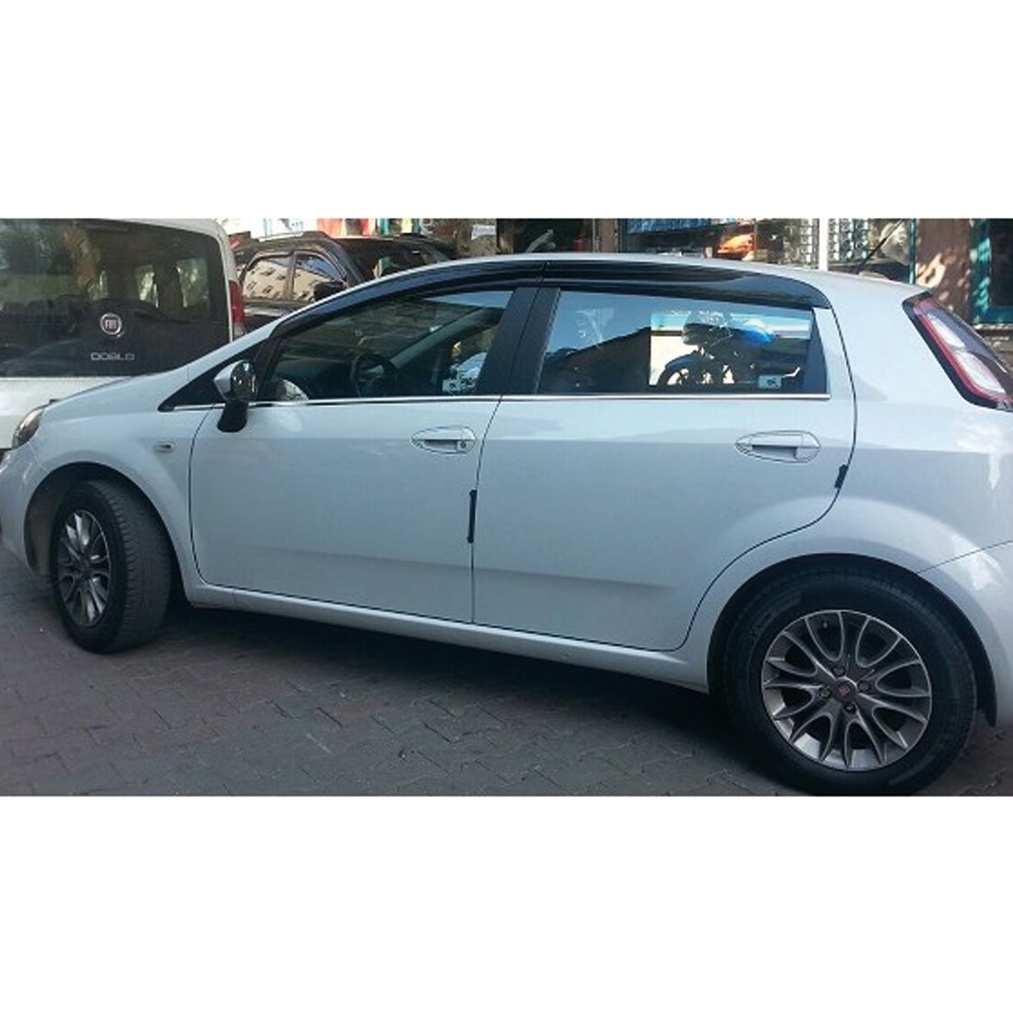 Window Visor for Fiat Punto Grande Evo 2006+ 4pcs Rain Guard Wind Deflector