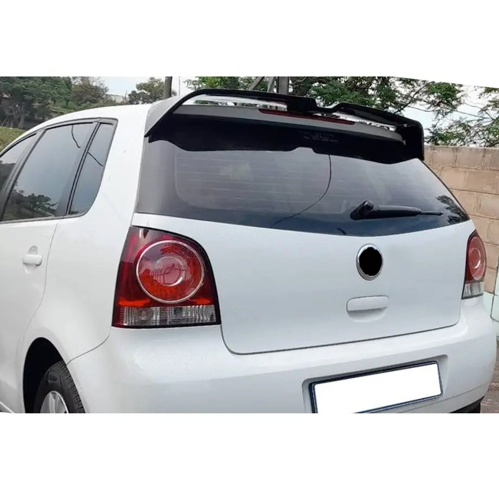 Rear Roof Spoiler For VW Volkswagen Polo 9N 2003-2008 Oettinger Style Spoiler Piano Black ABS Plastic
