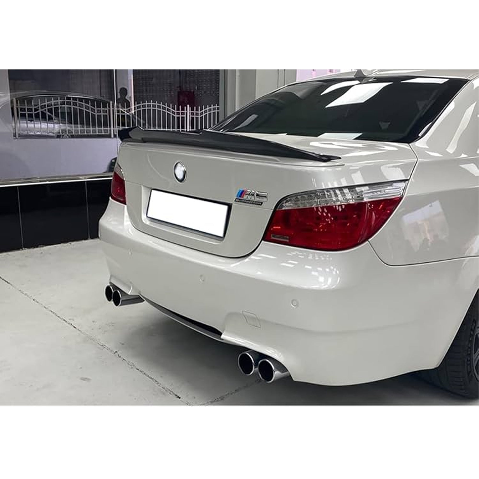 Rear Spoiler For BMW E60 5 Series PSM 2004-2010 Piano Black ABS Plastic