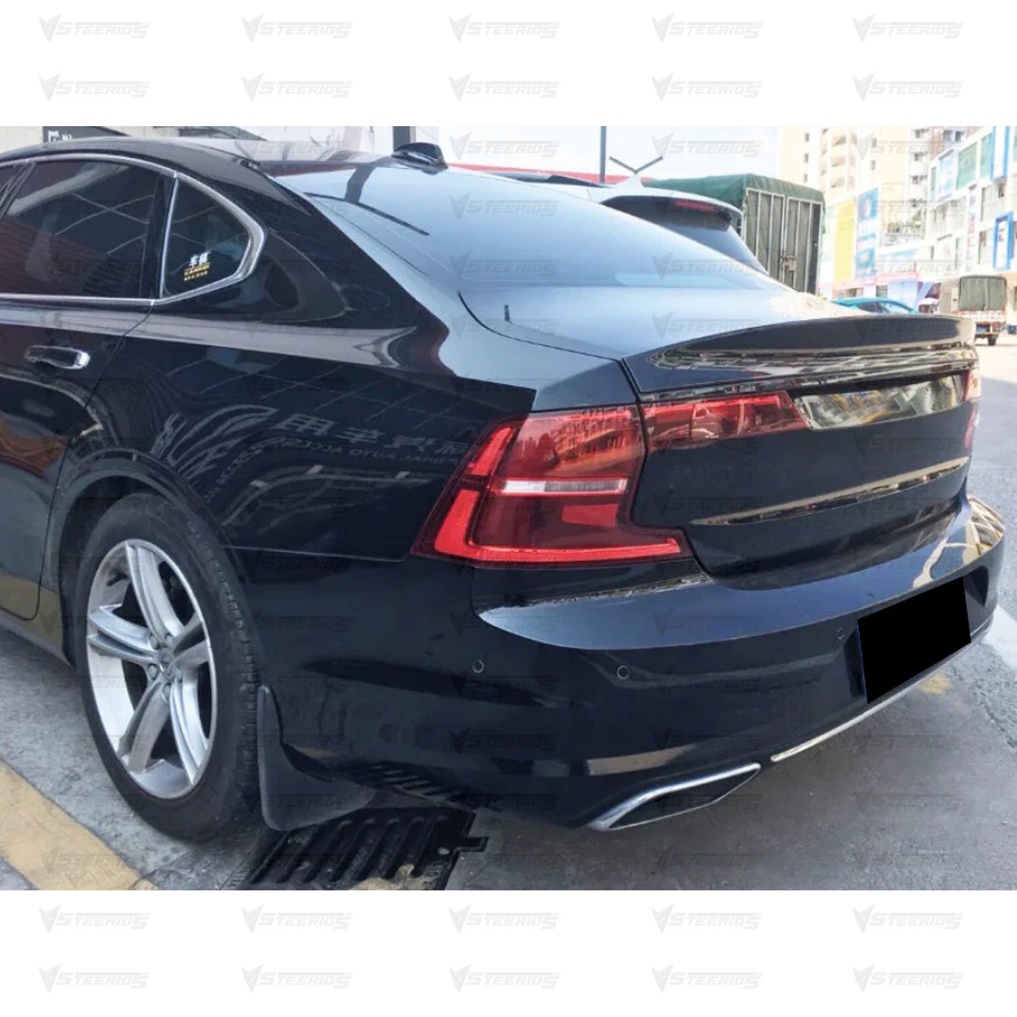 Rear Trunk Spoiler For Volvo S90 2016-2020 Spoiler Piano Black ABS Plastic