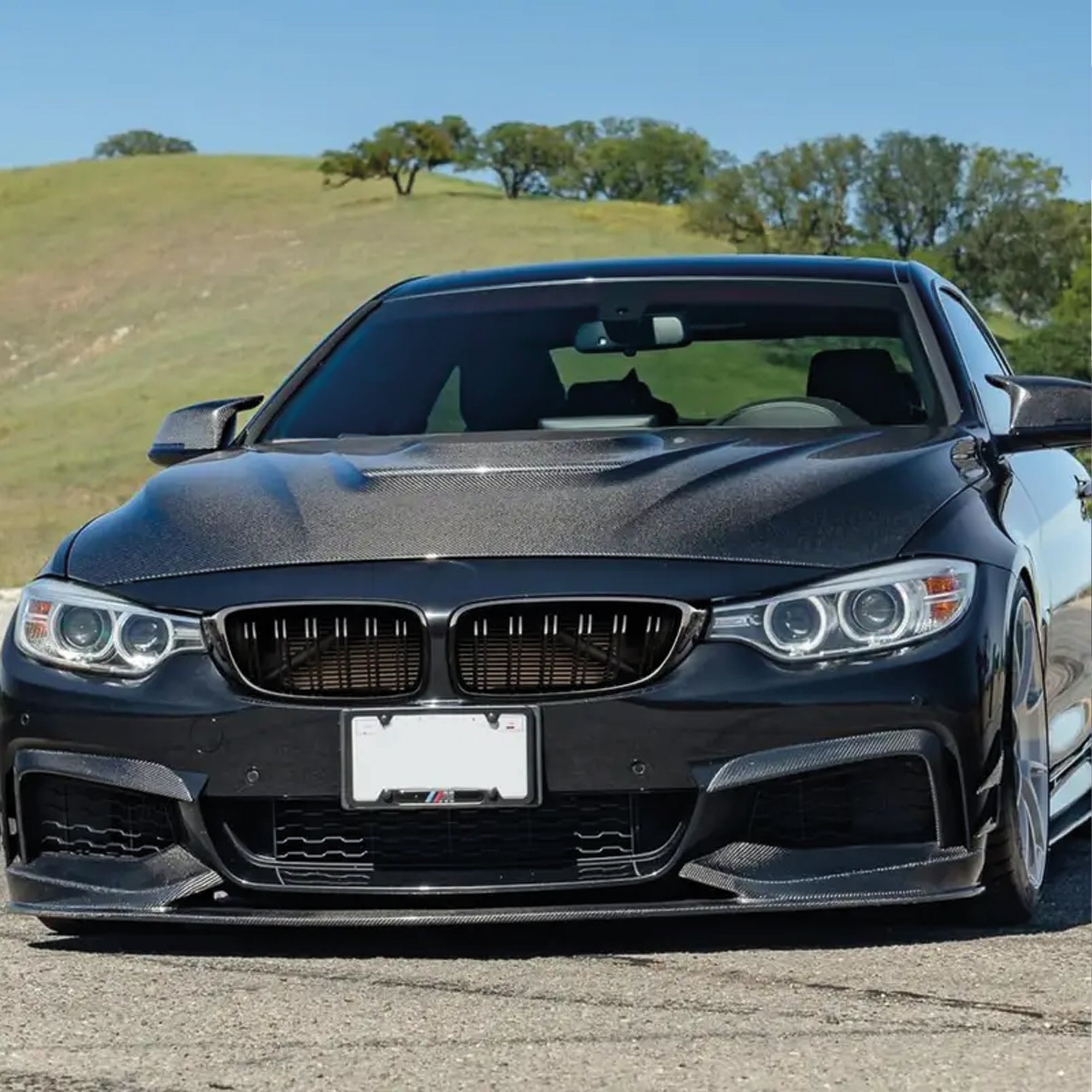 Front Bumper Kidney Racing Grille for BMW 4 Series F32 F33 F36 F80 F82 F83 2012-2018 2pcs 420d Car Double Line Sport Grill Glossy Black Cover