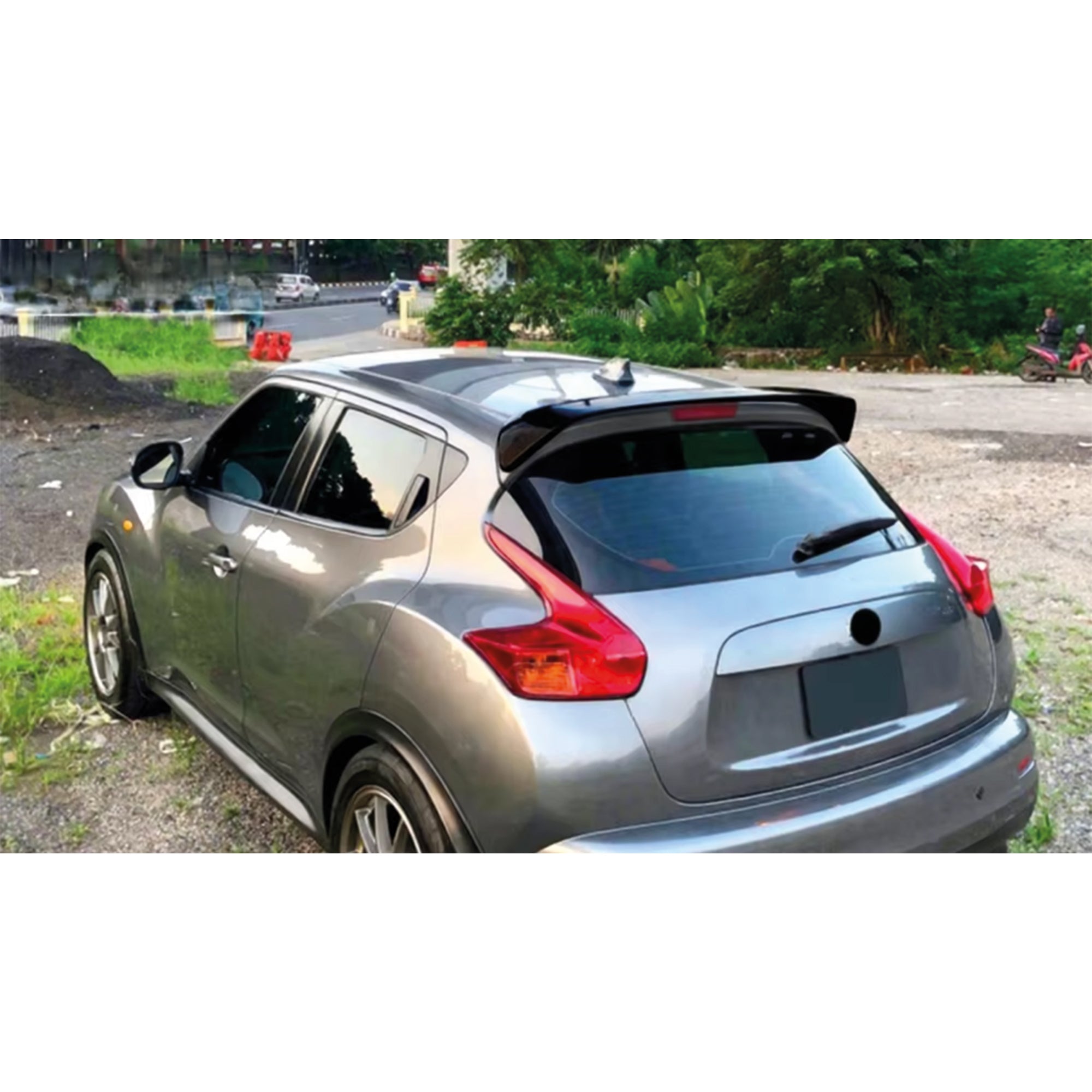 Rear Roof Spoiler For Nissan Juke 10-19 Spoiler Piano Black ABS Plastic